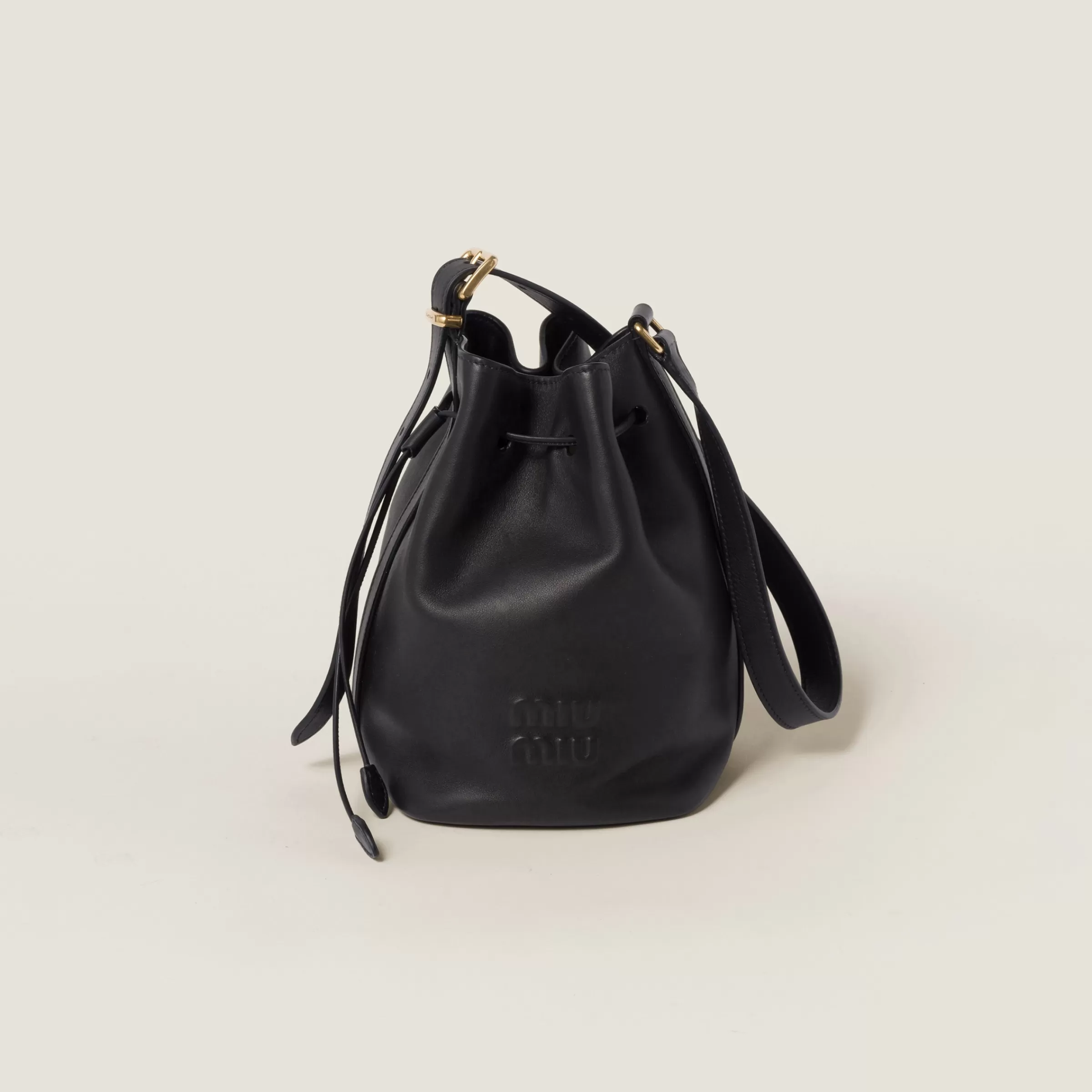 Miu Miu Leather Bucket Bag |