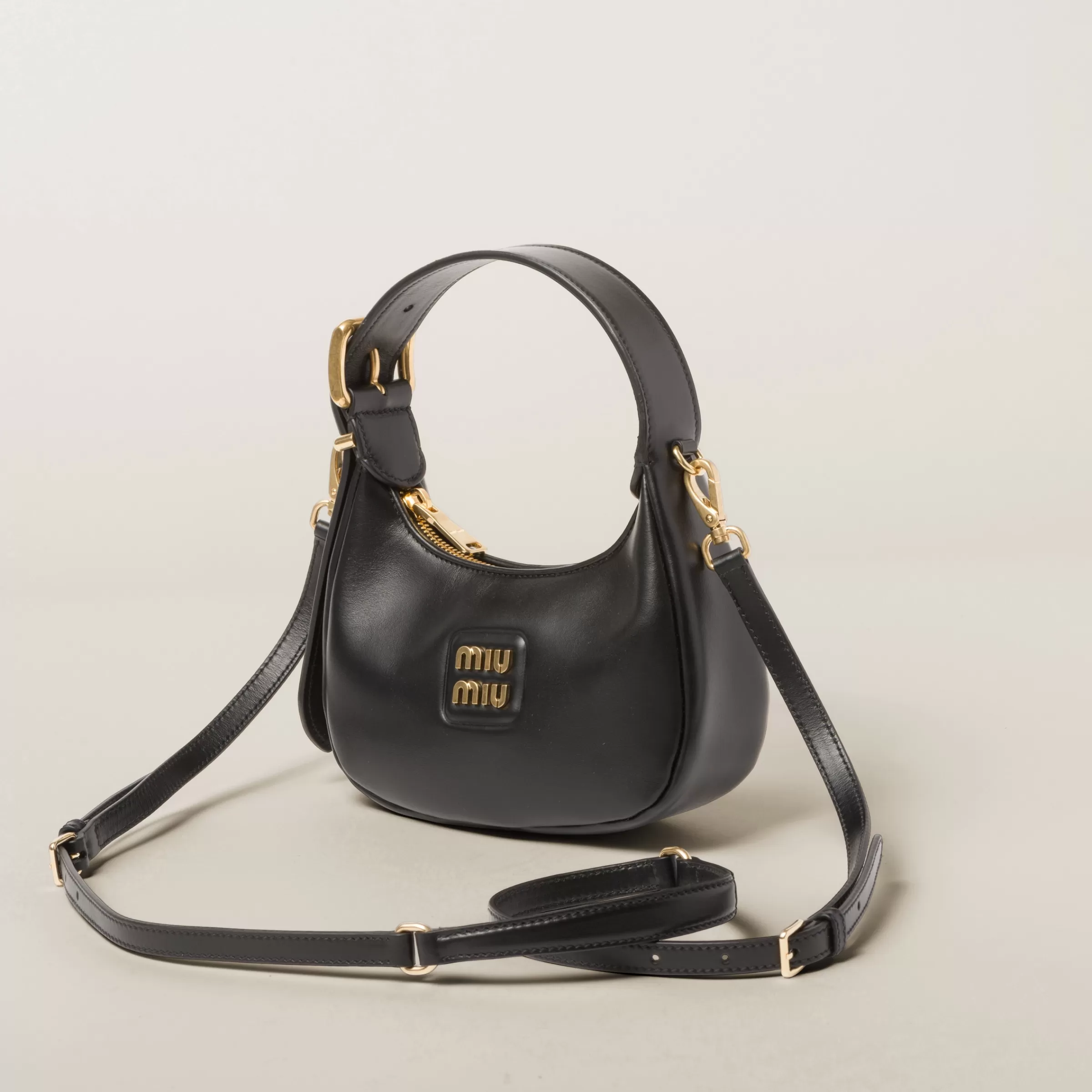 Miu Miu Leather Hobo Bag |