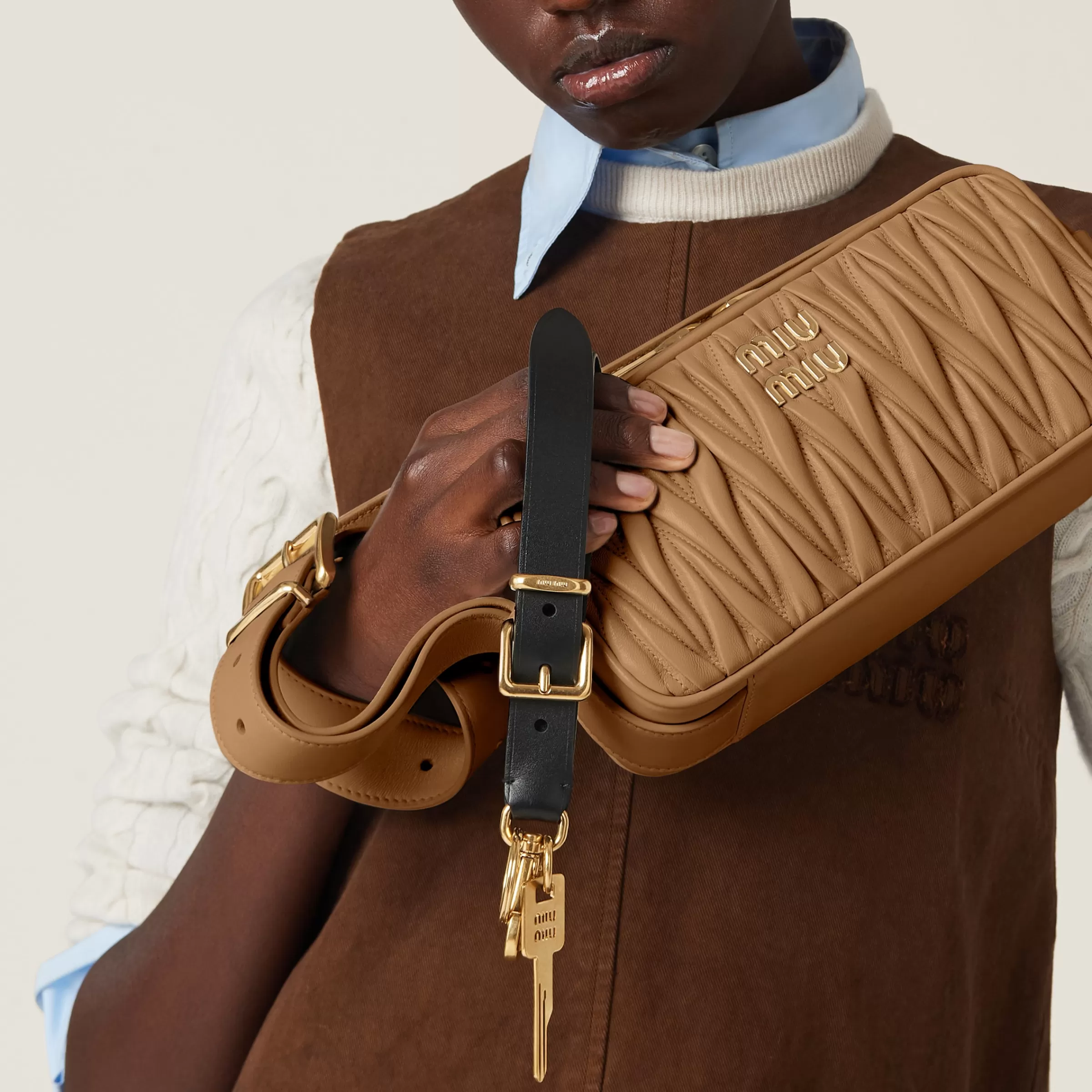Miu Miu Leather Key Ring |