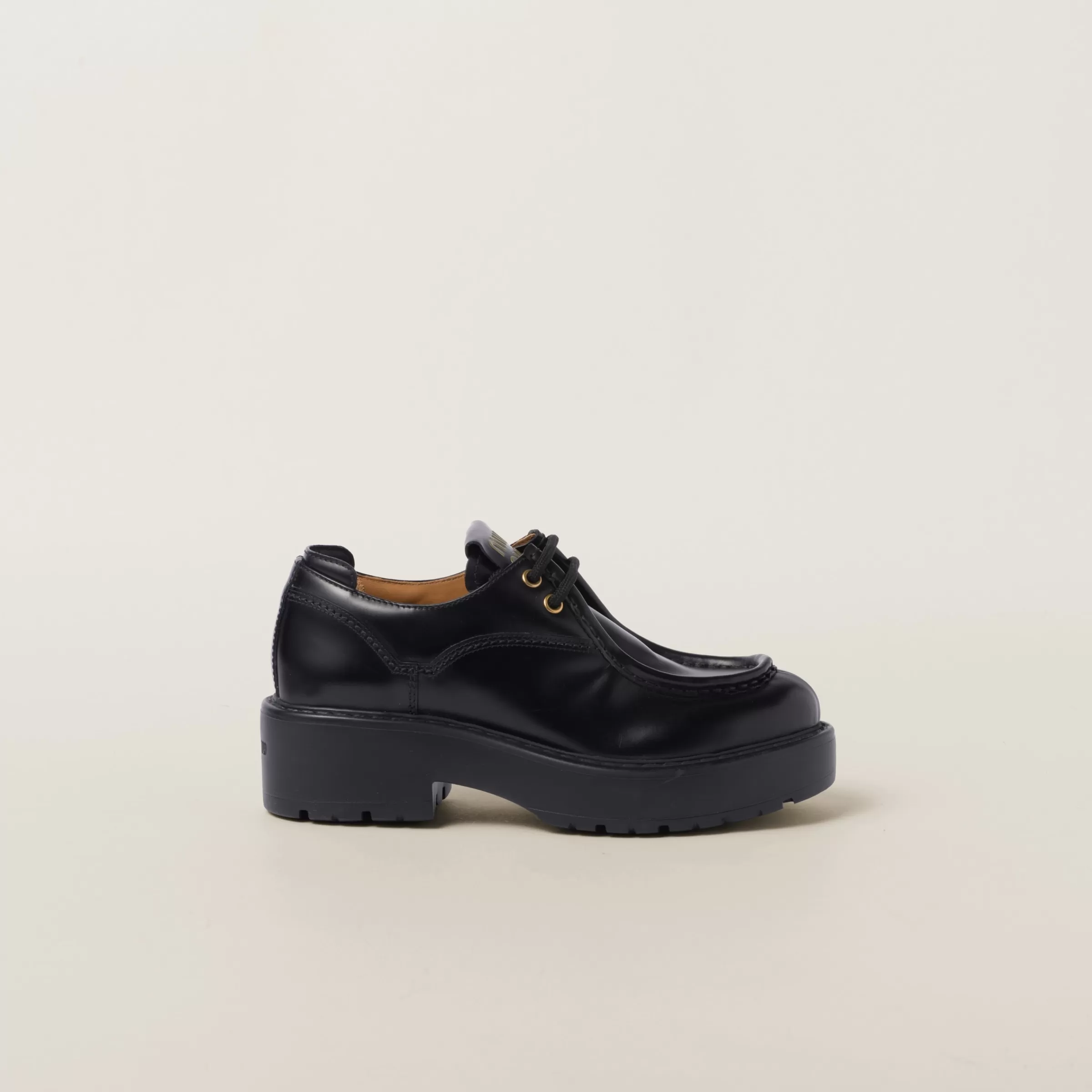 Miu Miu Leather Lace-up Shoes |