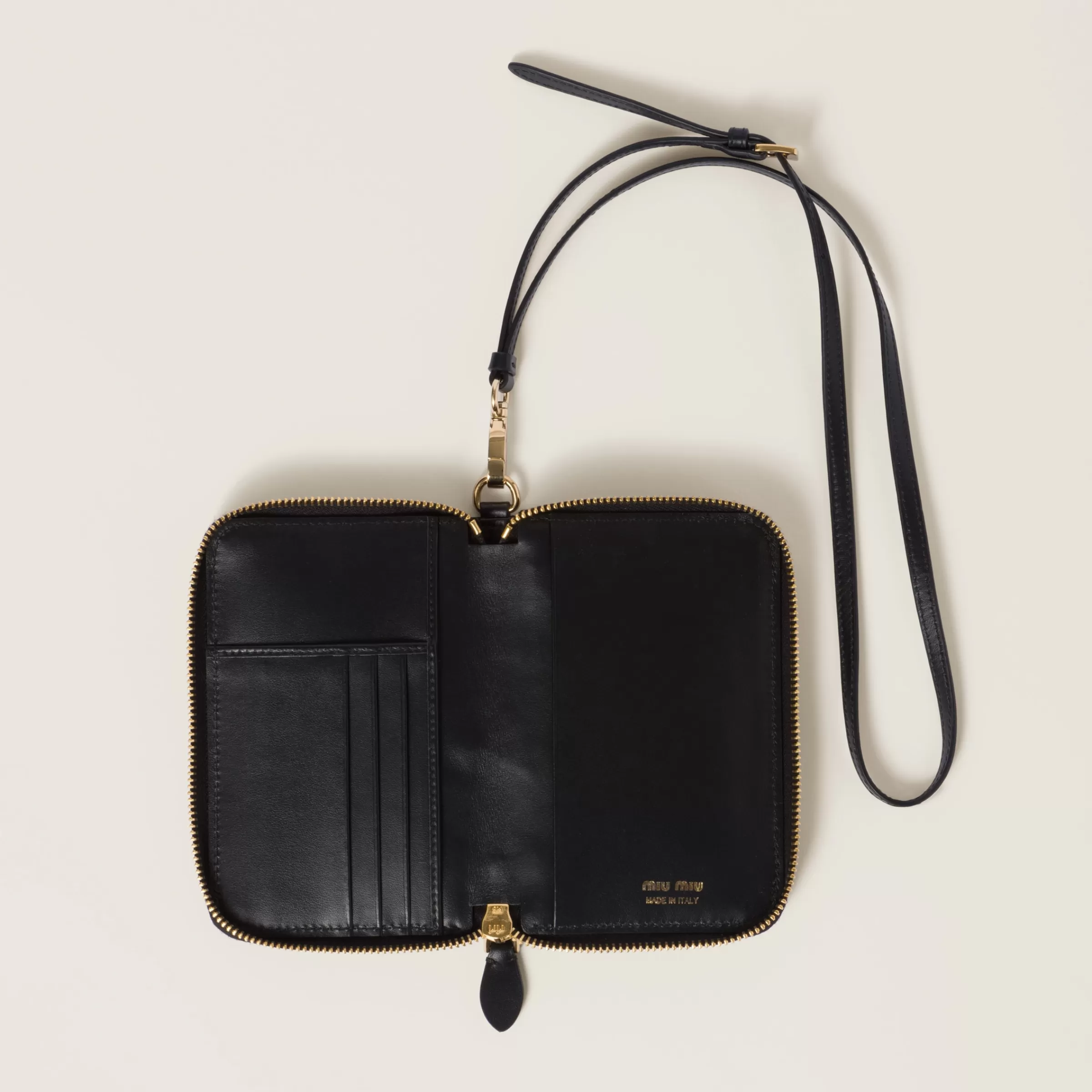 Miu Miu Leather Passport Holder |