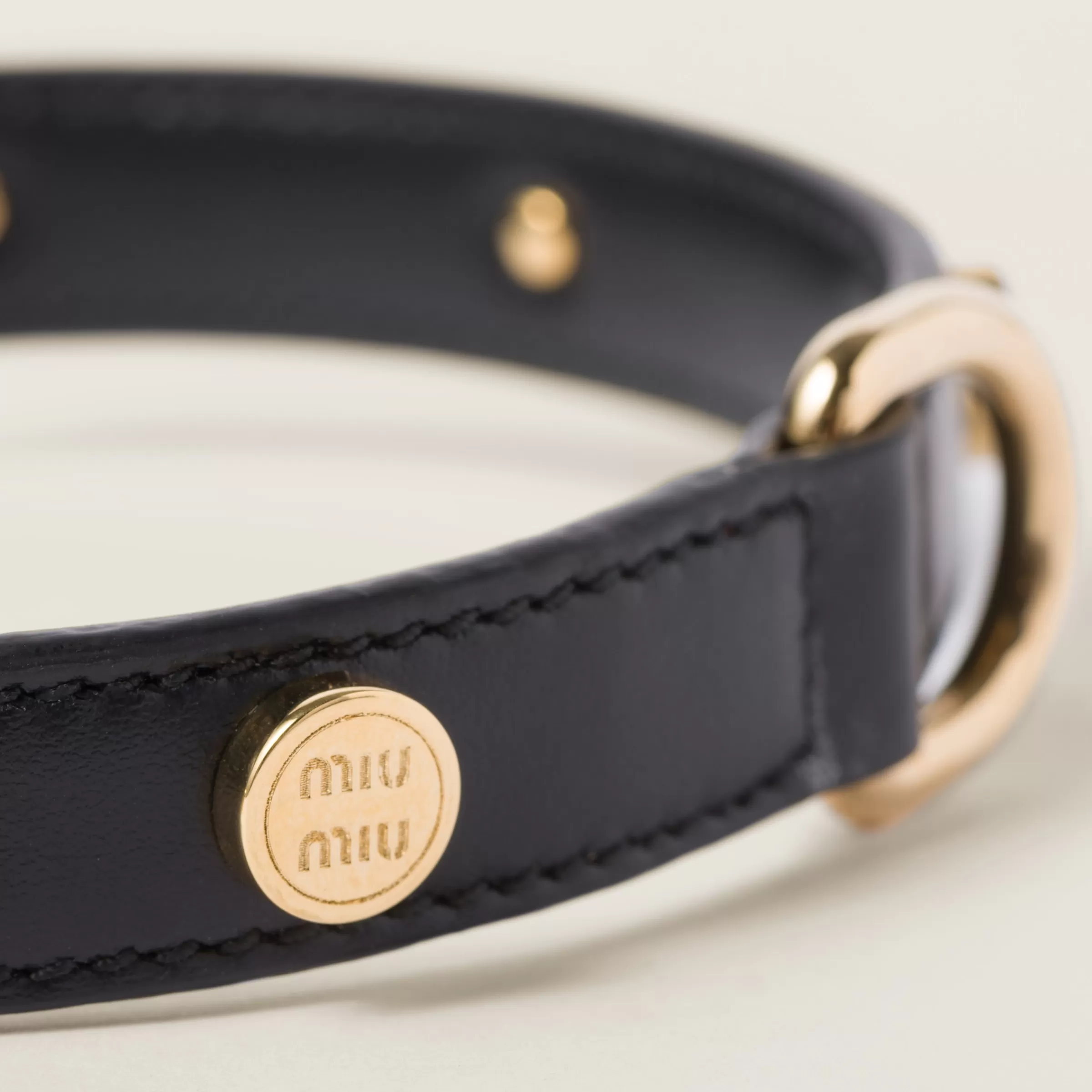 Miu Miu Leather Pet Collar |