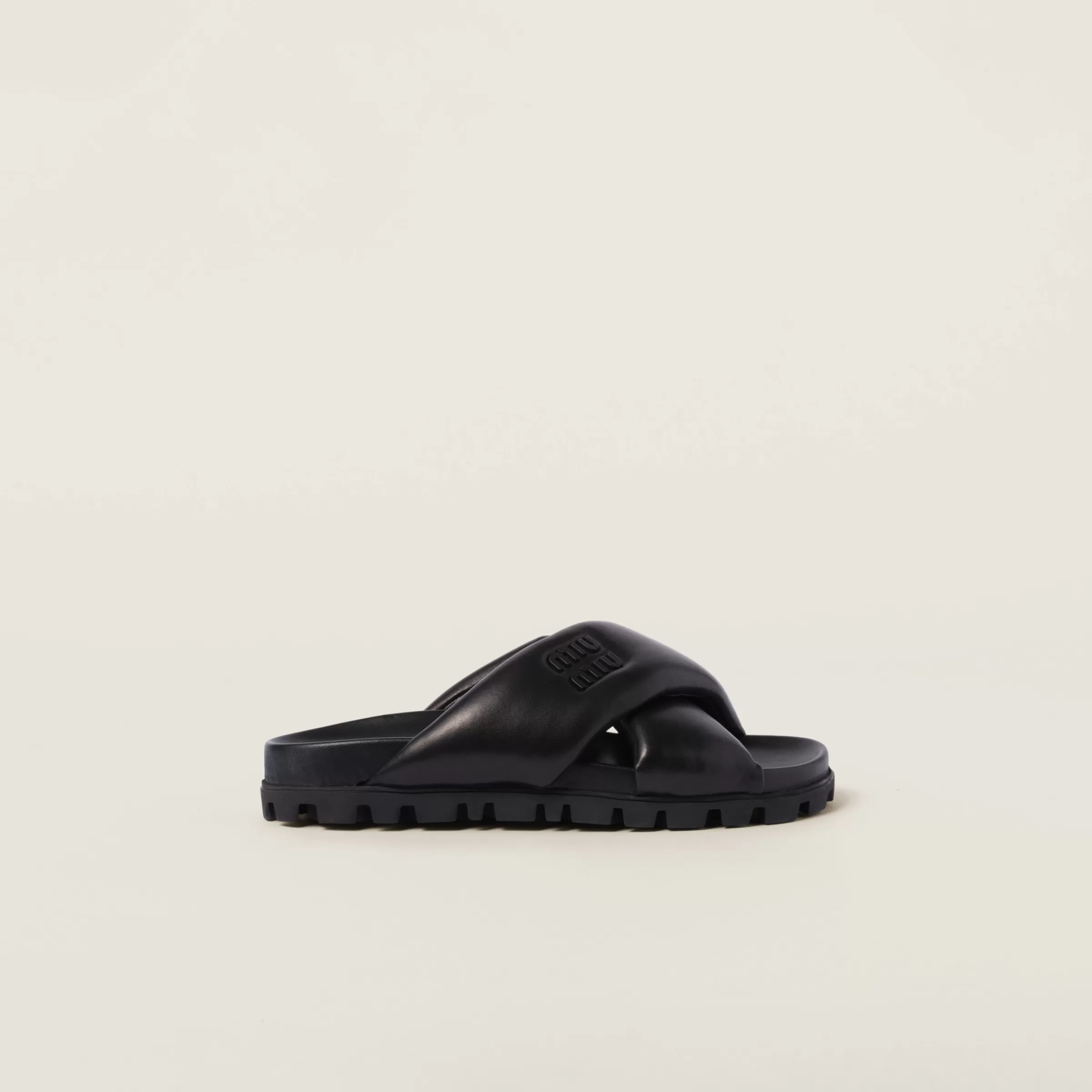 Miu Miu Leather Slides |