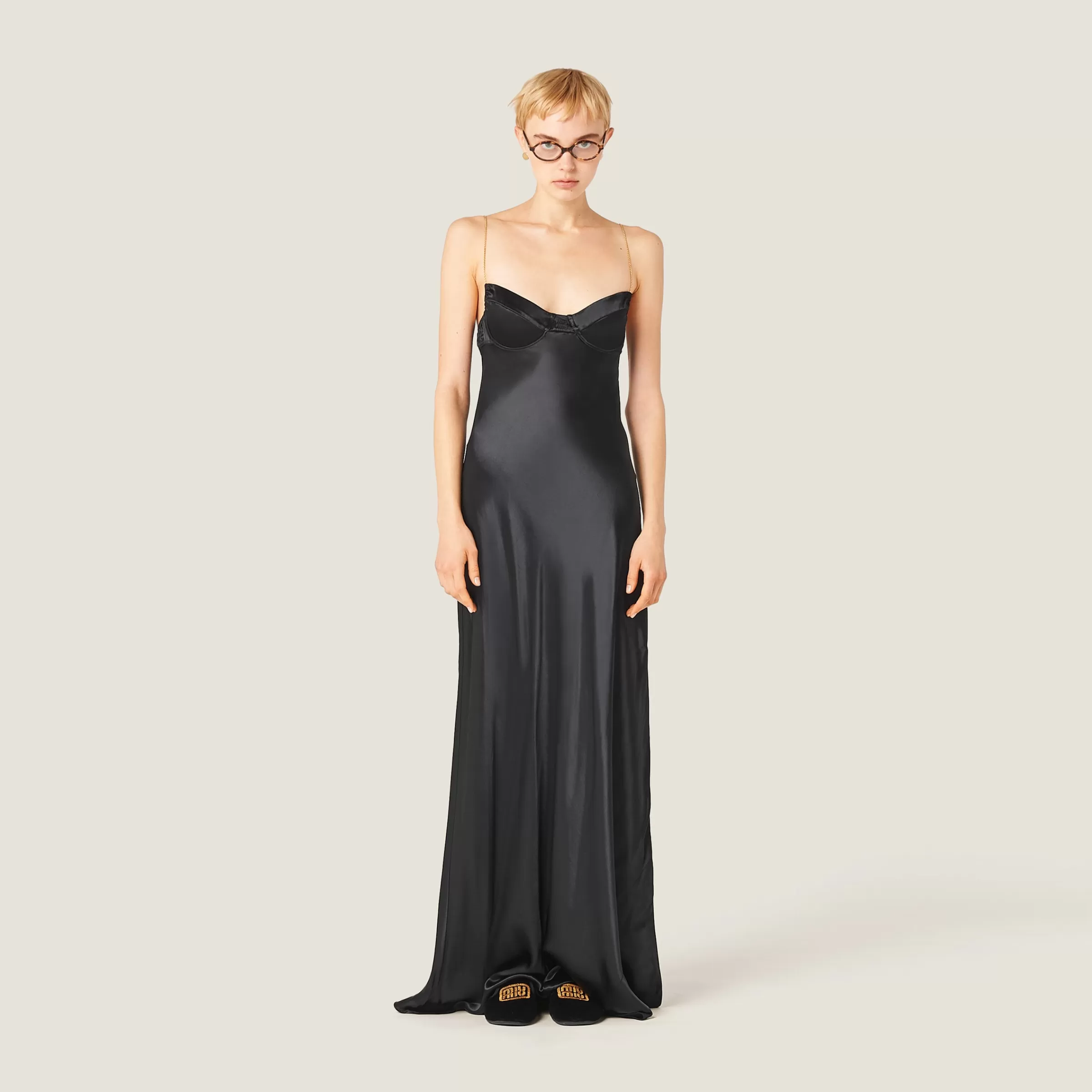 Miu Miu Long Satin Dress |