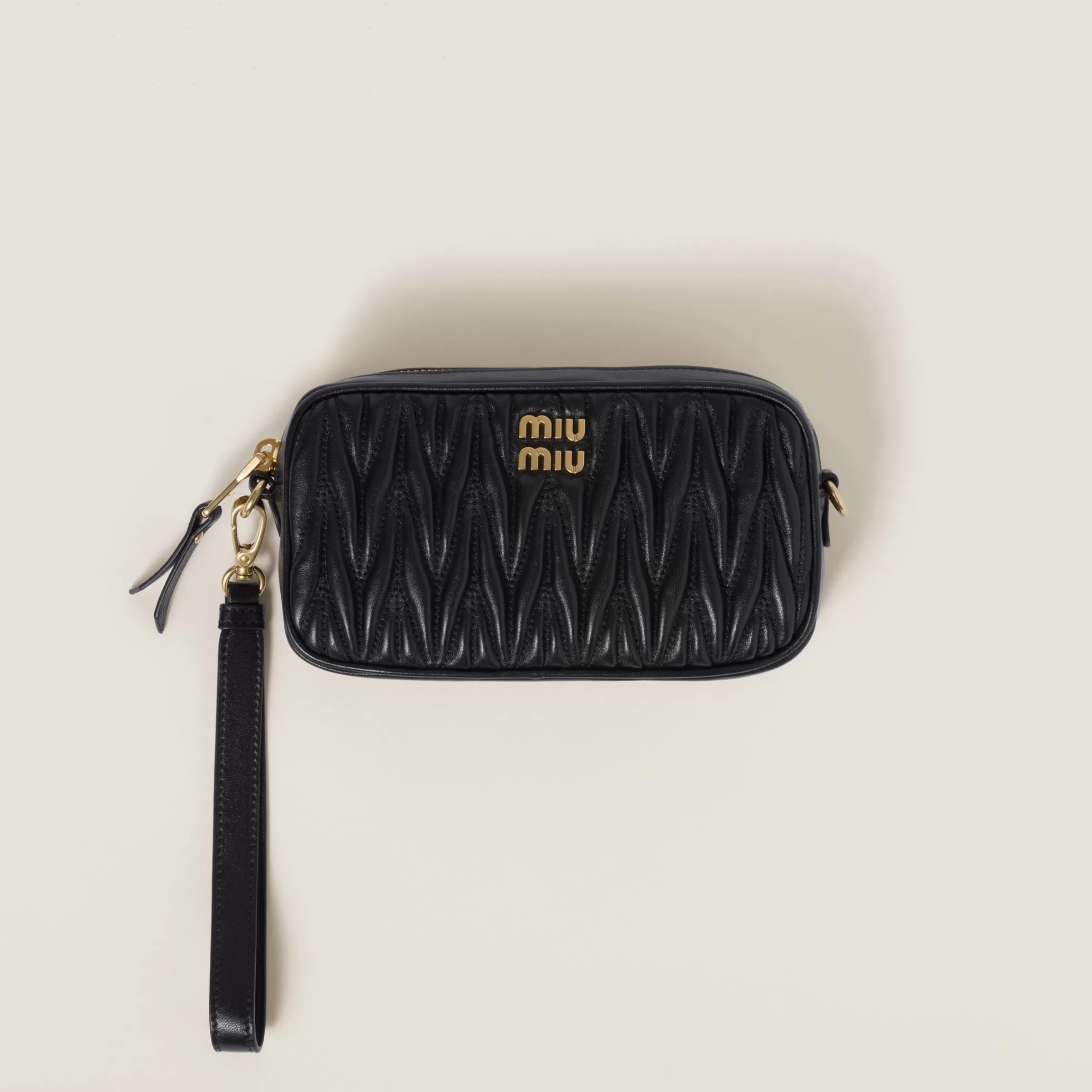 Miu Miu Matelassé Nappa Leather Pouch |