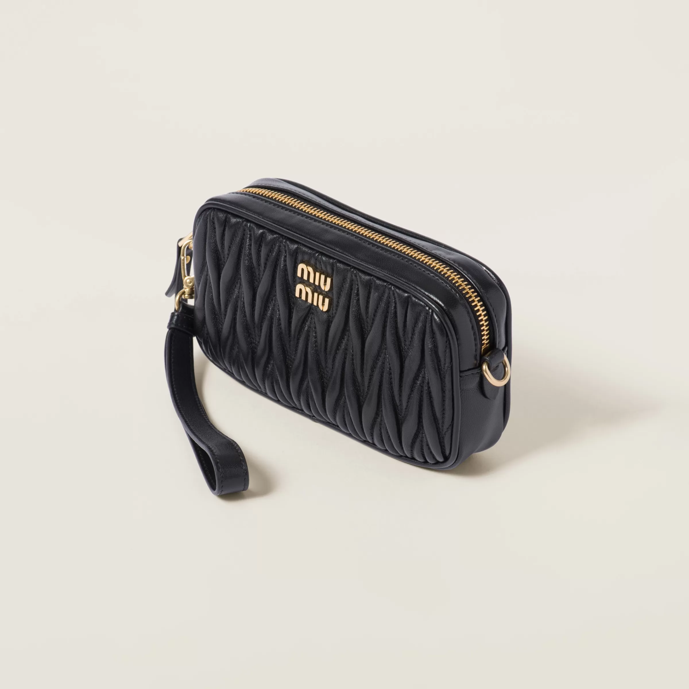 Miu Miu Matelassé Nappa Leather Pouch |