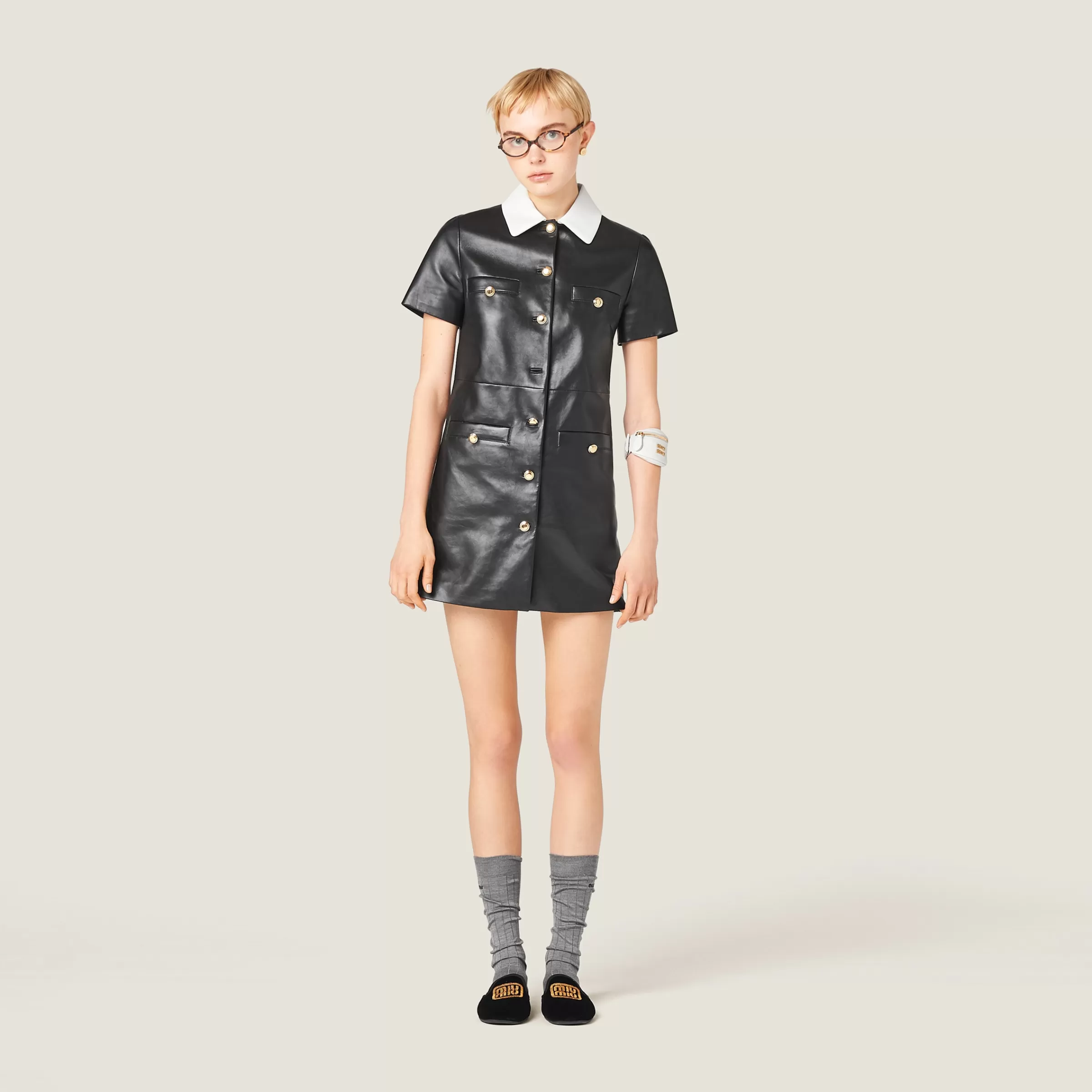Miu Miu Nappa Leather Dress |