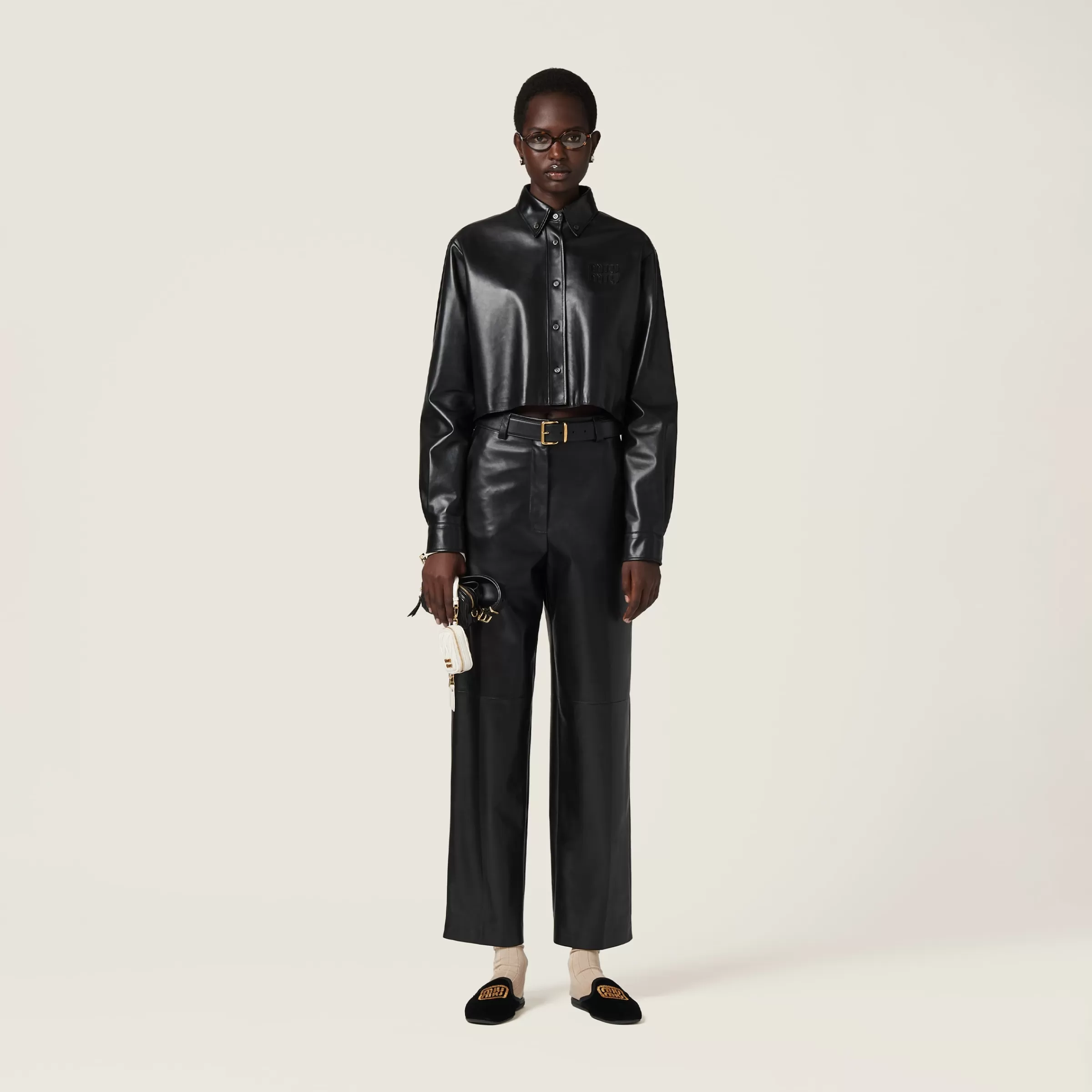 Miu Miu Nappa Leather Pants |