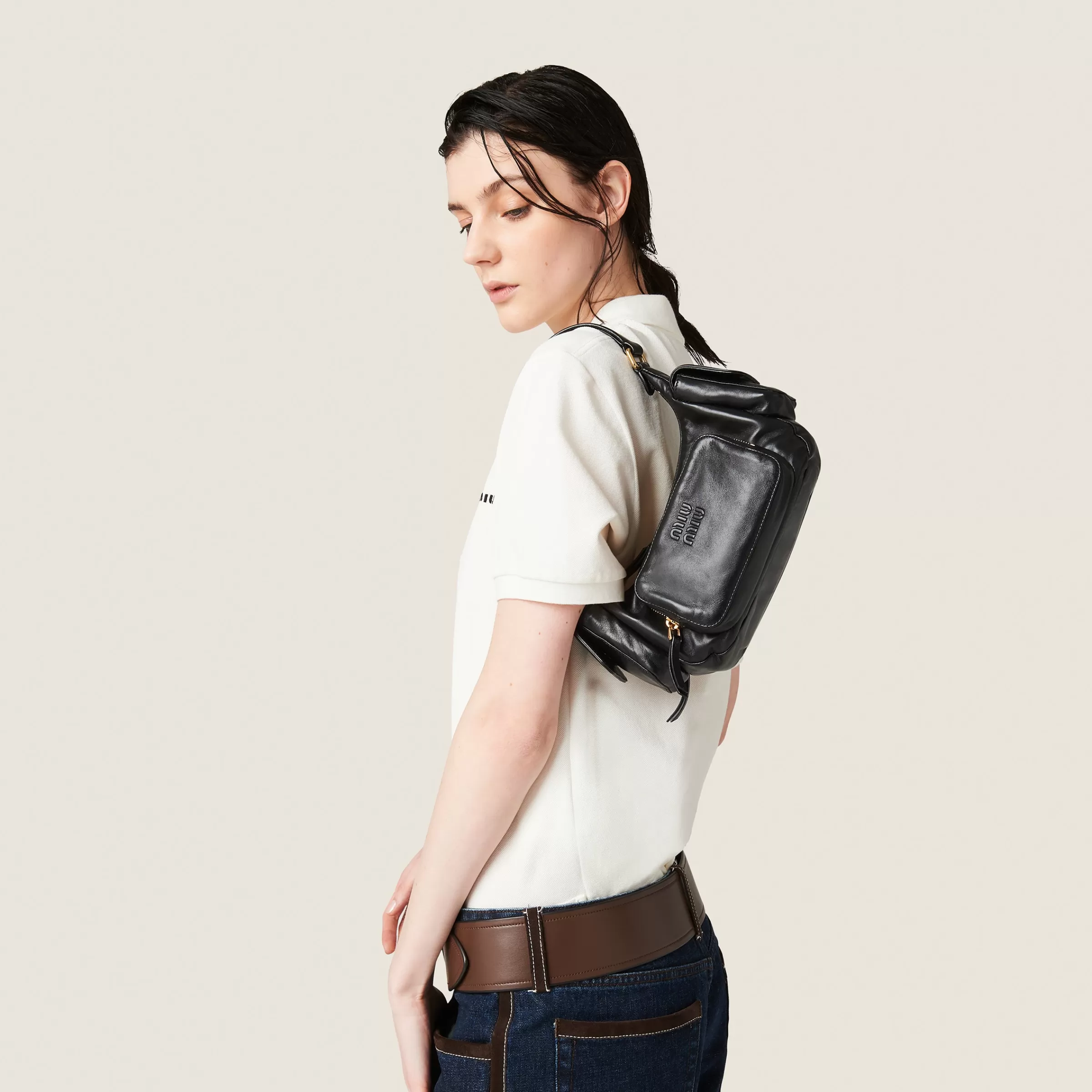 Miu Miu Nappa Leather Pocket Bag |