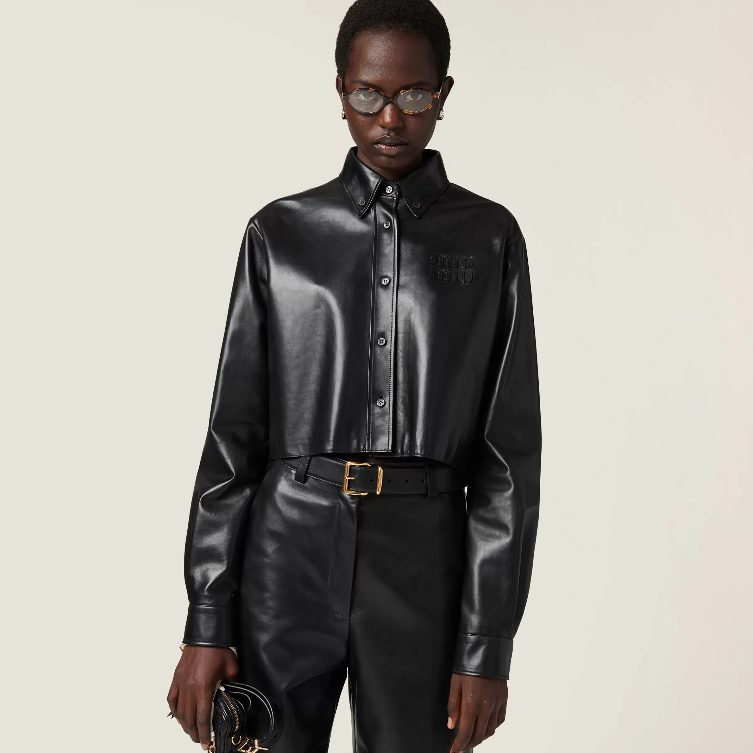 Miu Miu Nappa Leather Shirt |