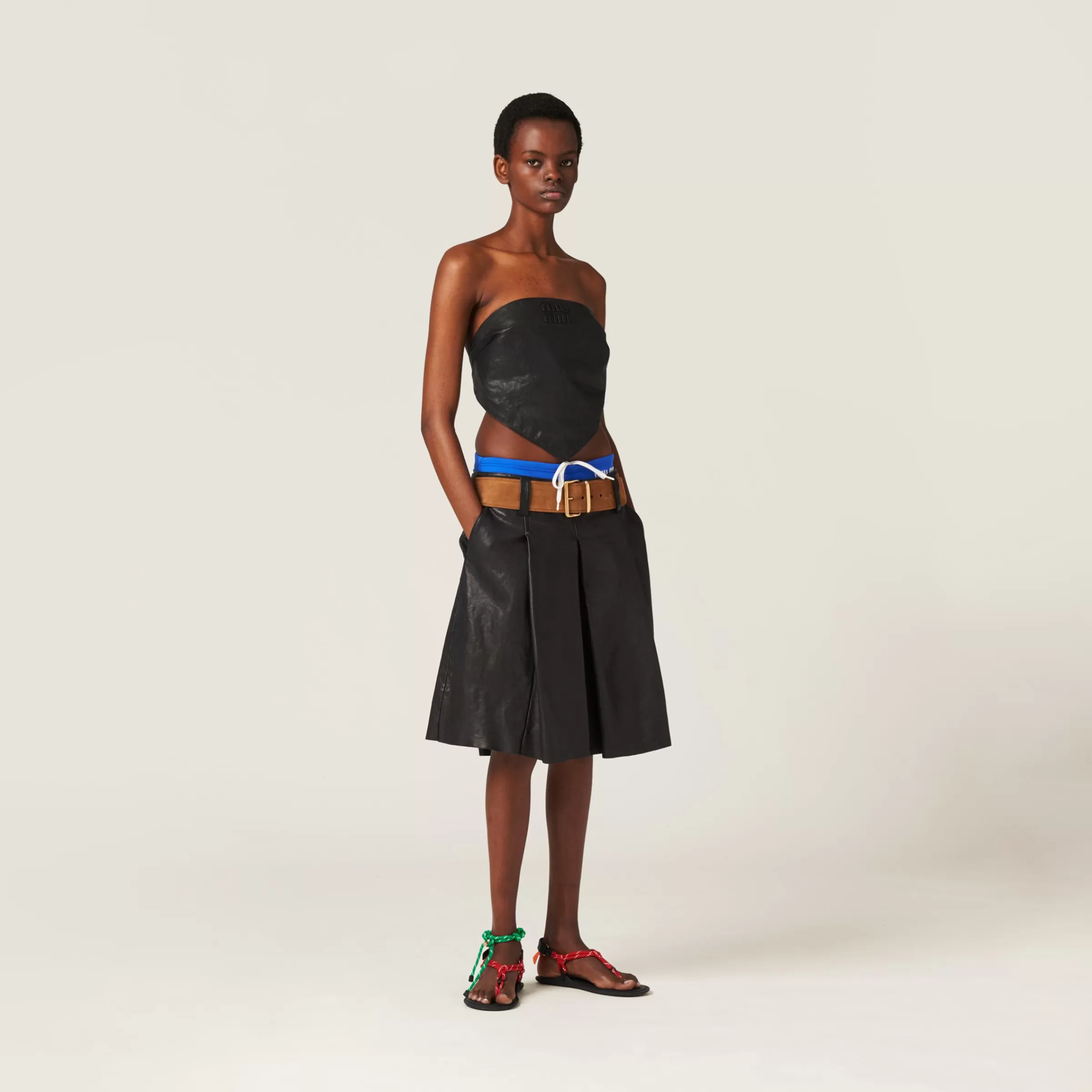 Miu Miu Nappa Leather Skirt |