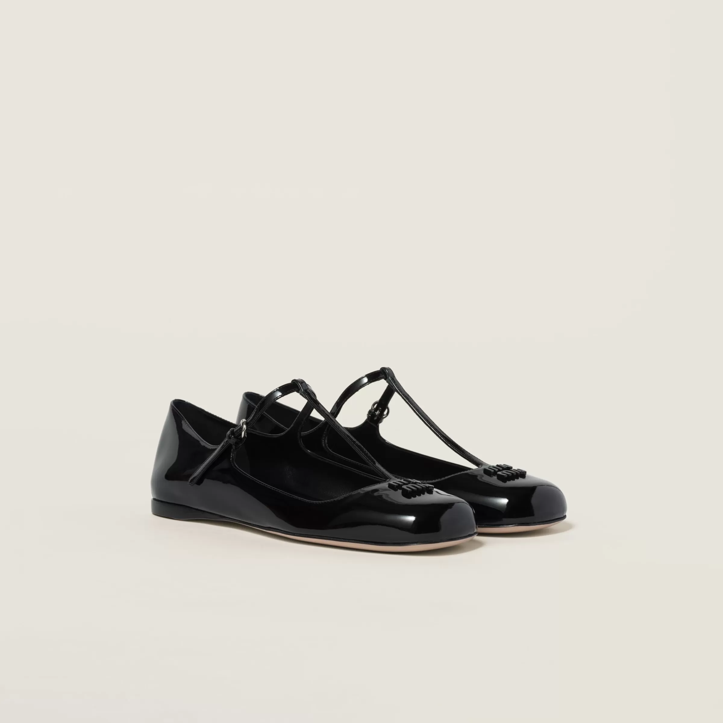 Miu Miu Patent Leather Ballerinas |