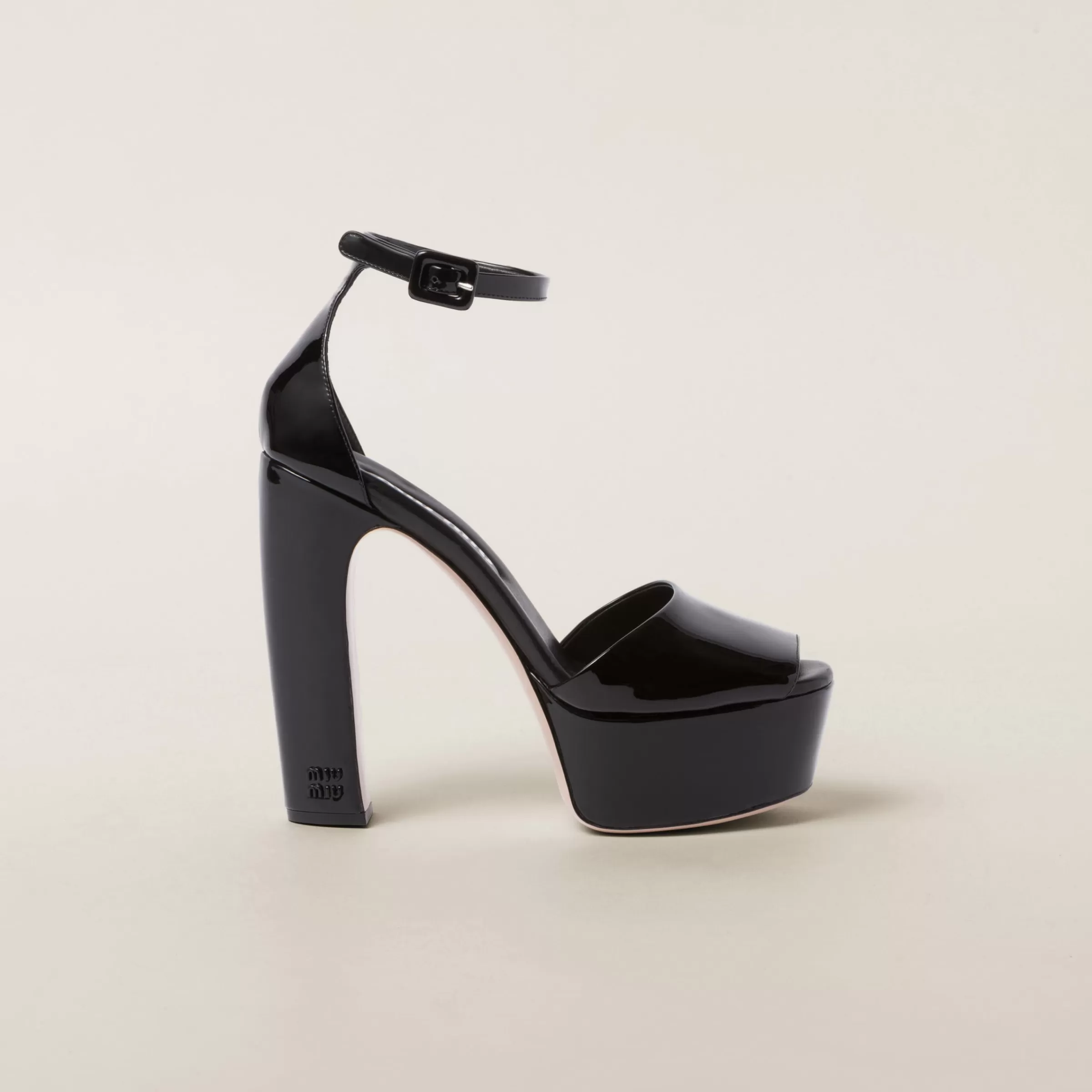 Miu Miu Patent Leather Platform Sandals |