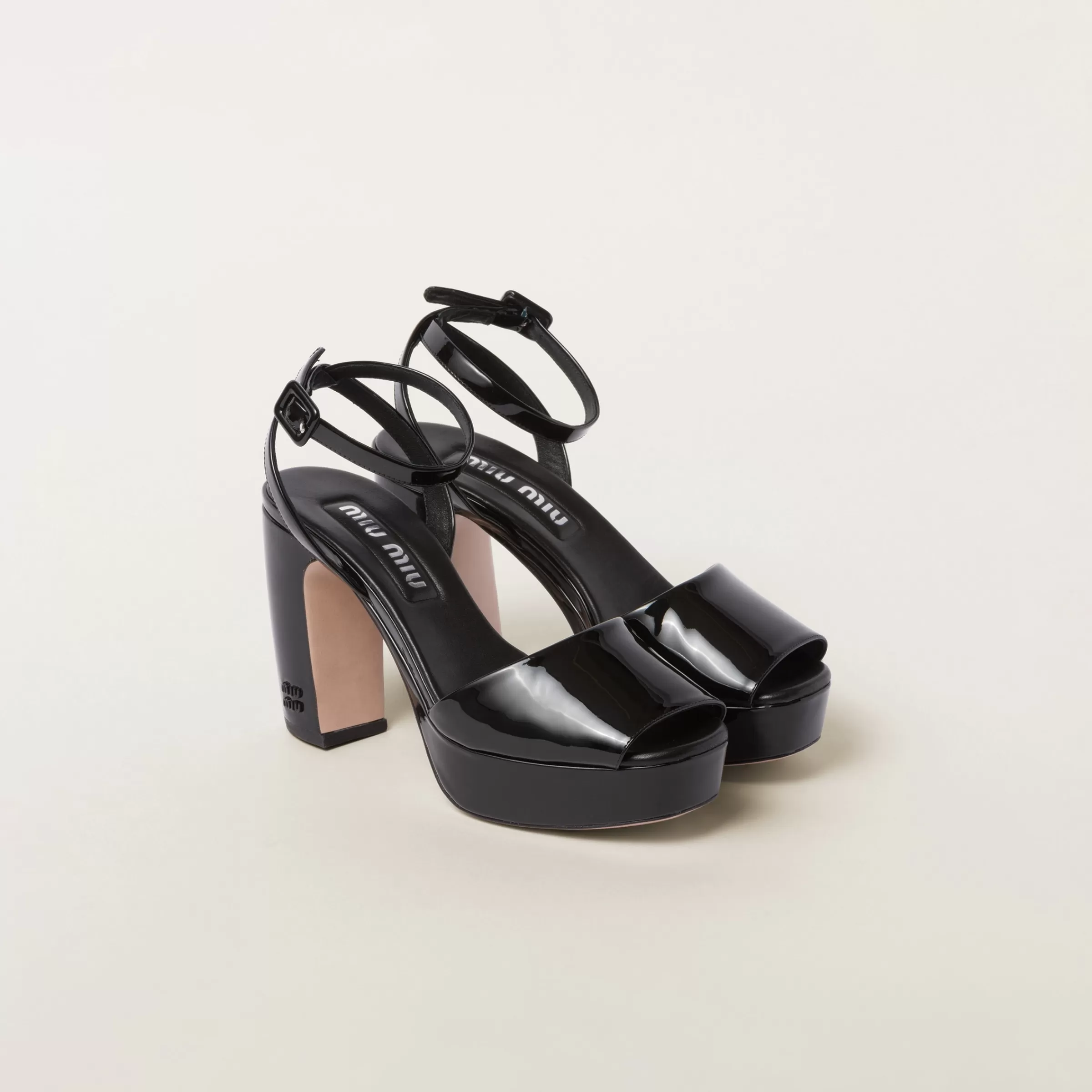 Miu Miu Patent Leather Platform Sandals |