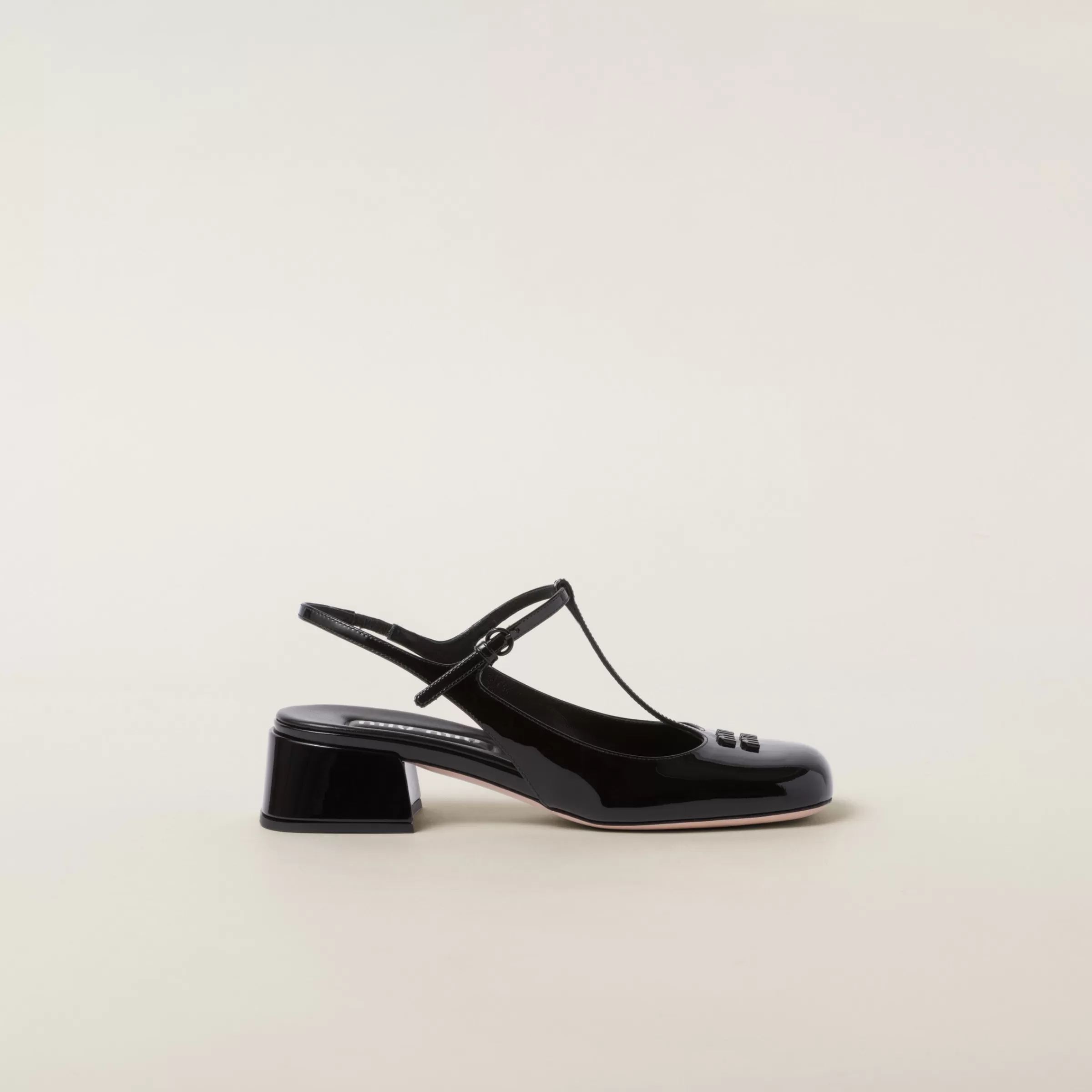 Miu Miu Patent Leather Slingback Pumps |