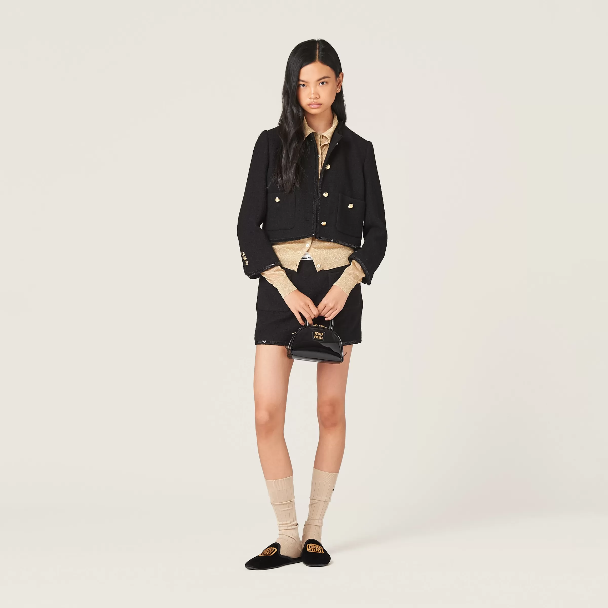 Miu Miu Patent Leather Top-handle Bag |