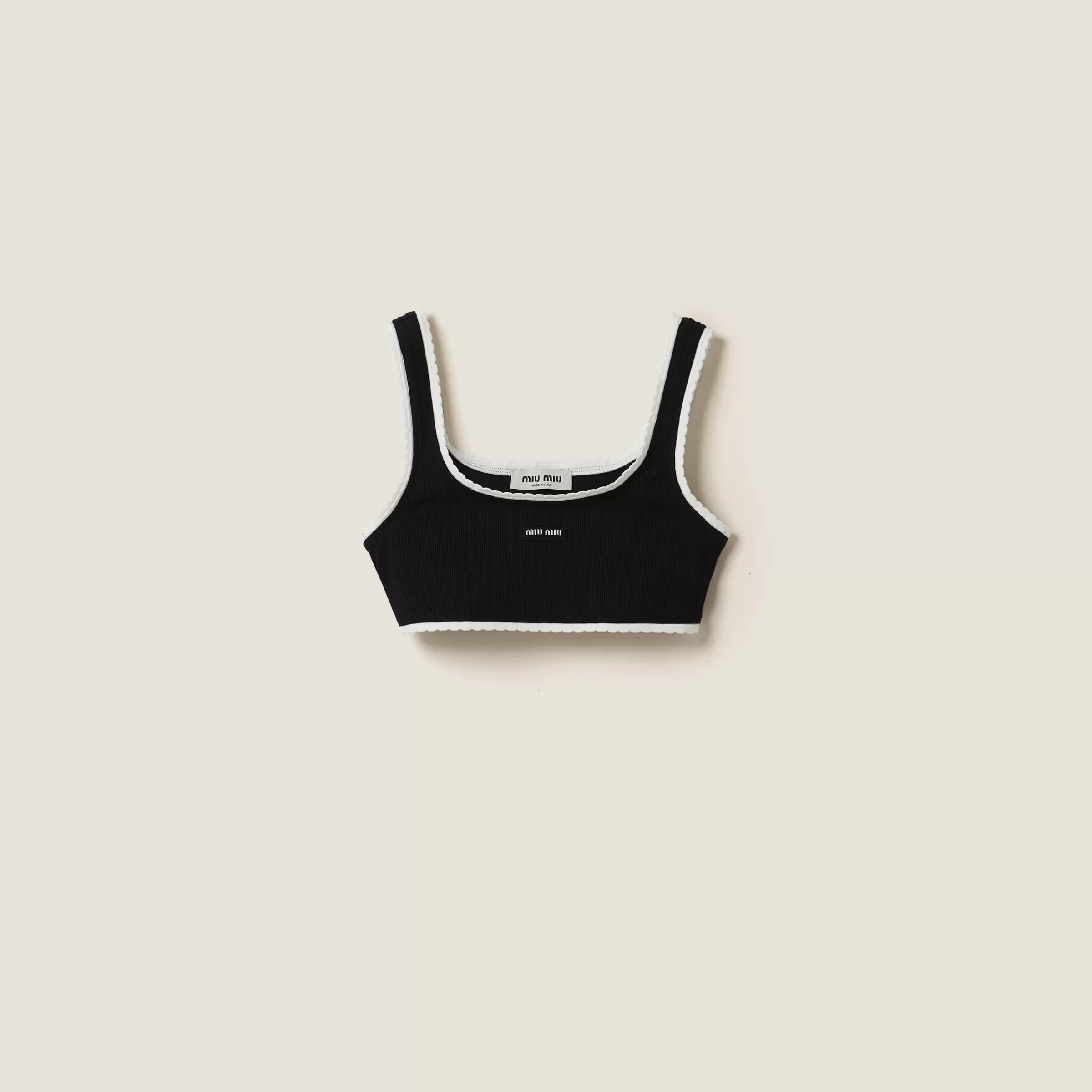 Miu Miu Ribbed Knit Top |