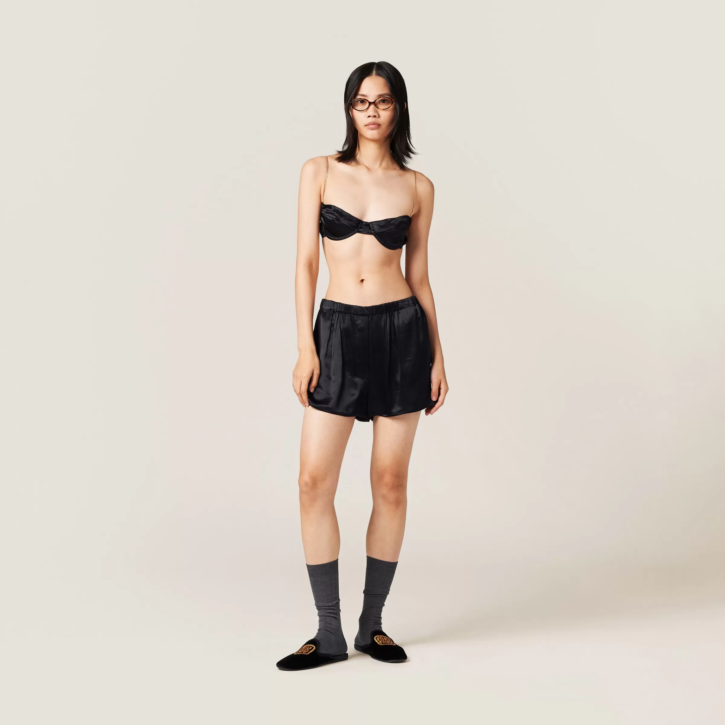 Miu Miu Satin Boxer Shorts |