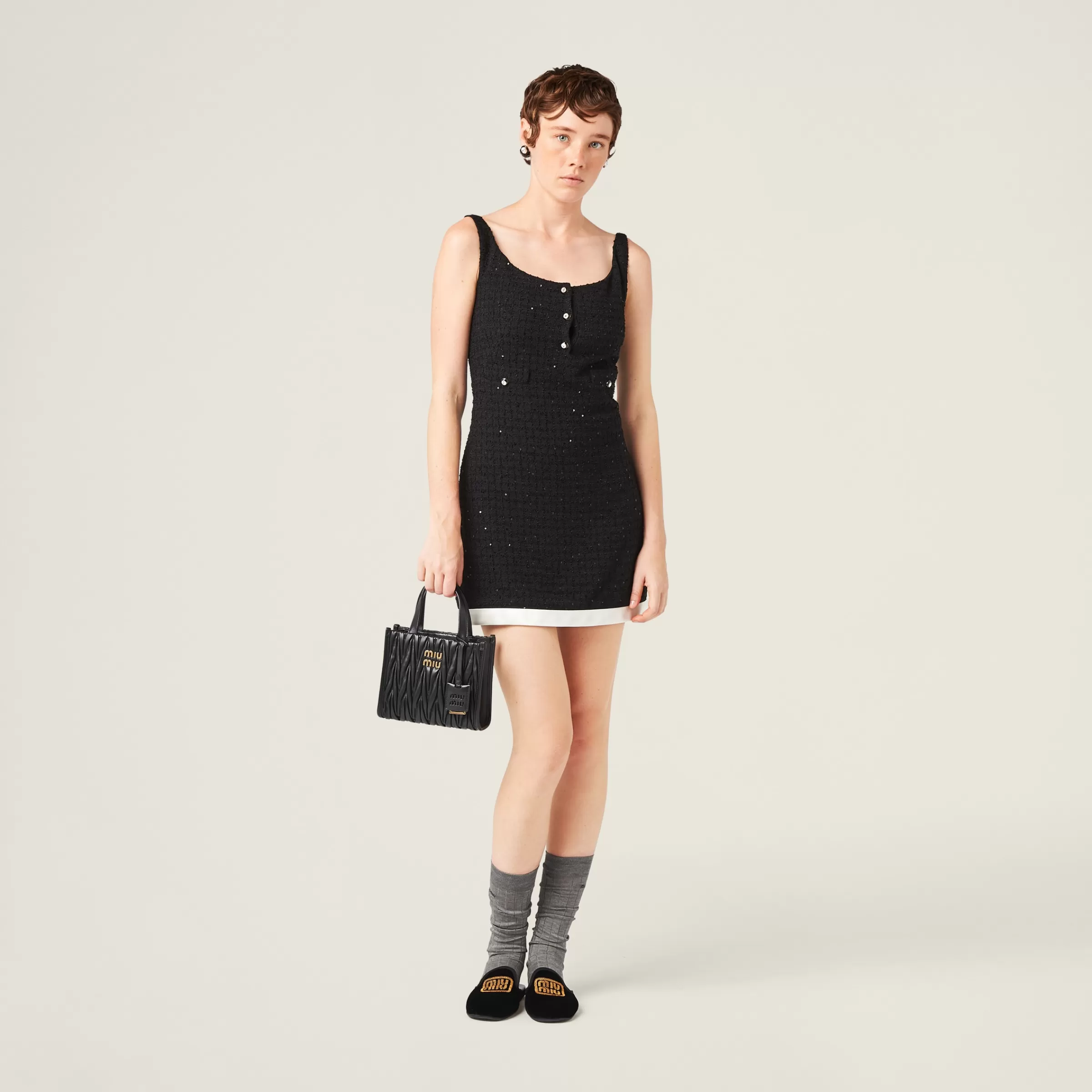 Miu Miu Sequined Bouclé Mini-dress |