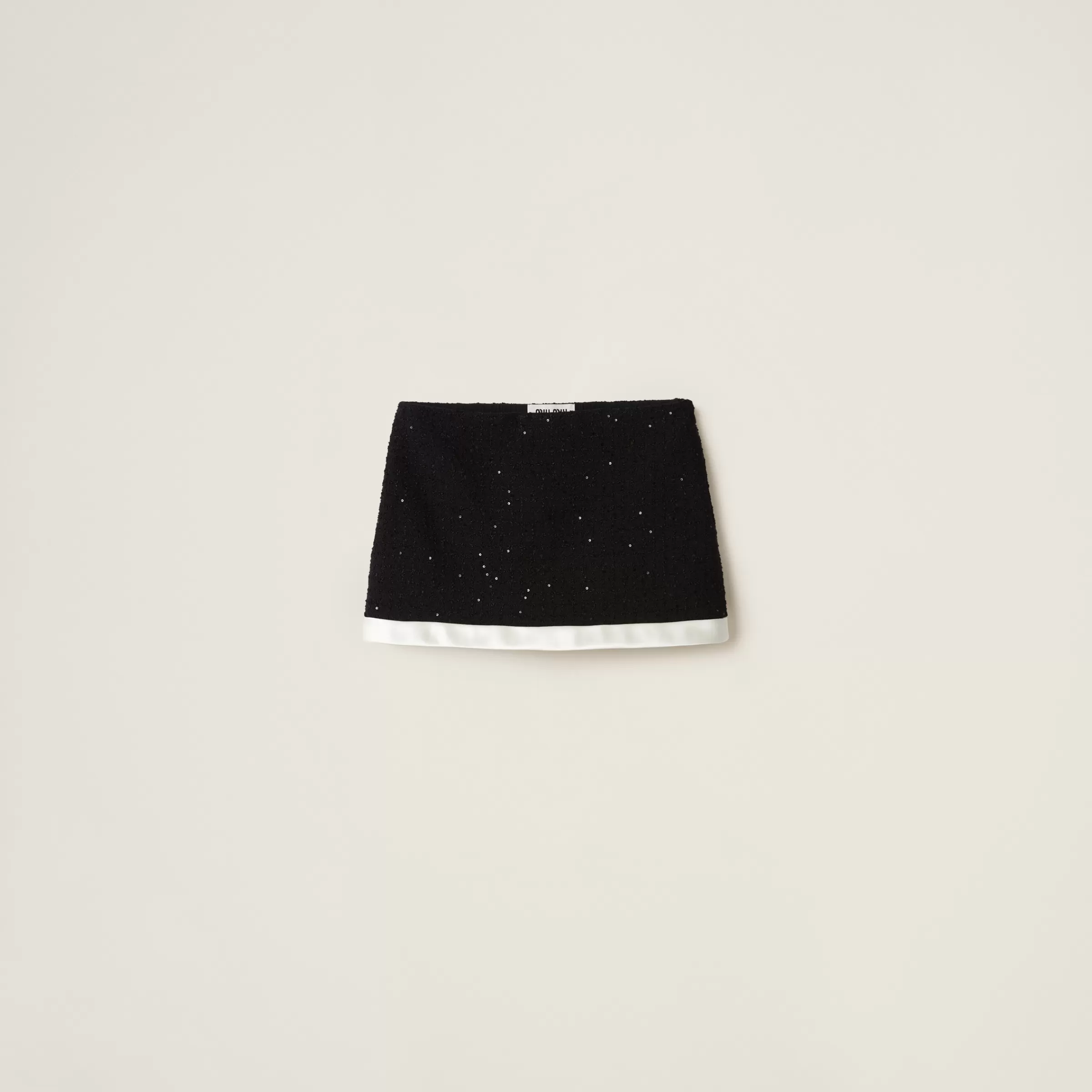 Miu Miu Sequined Bouclé Miniskirt |