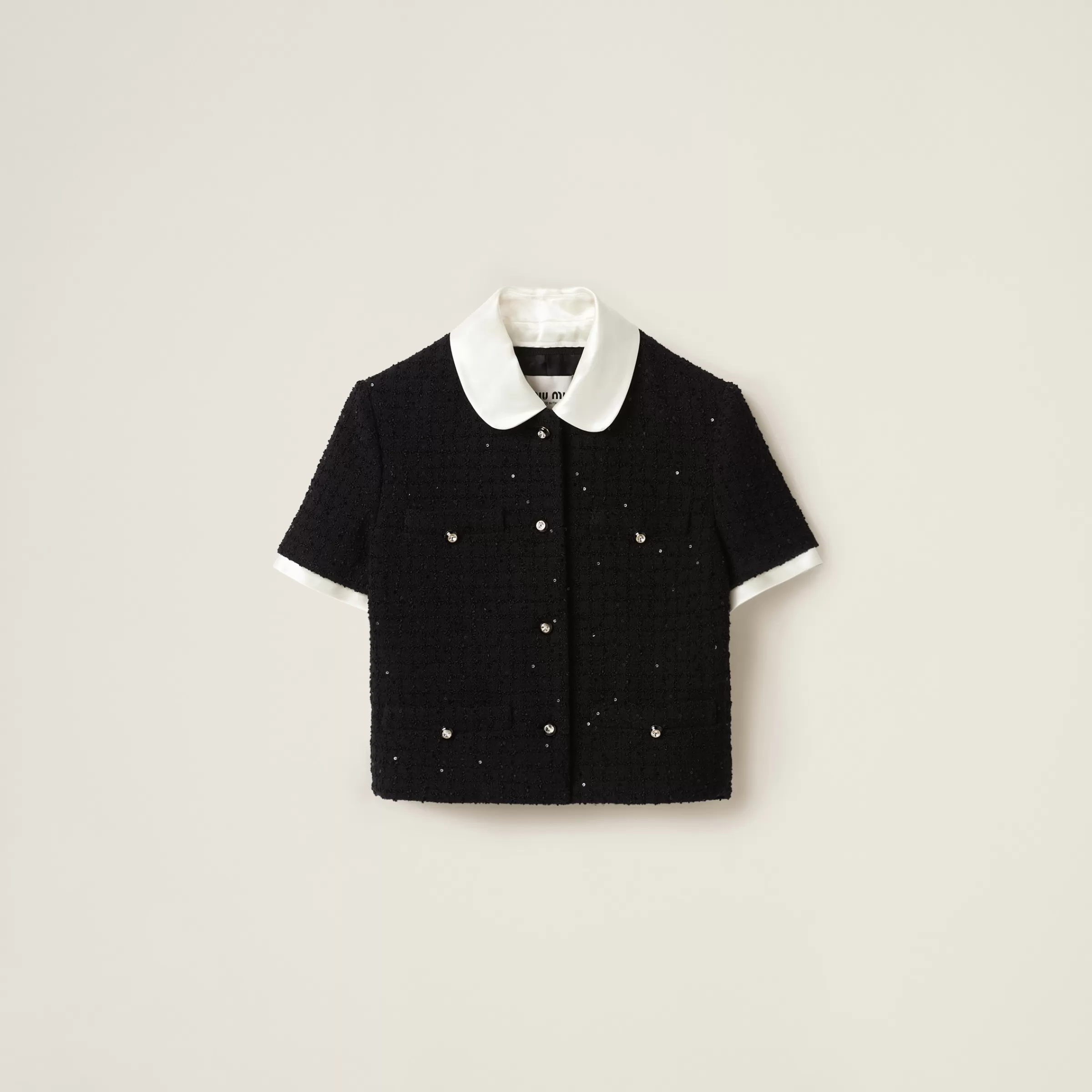 Miu Miu Single-breasted Bouclé Jacket |