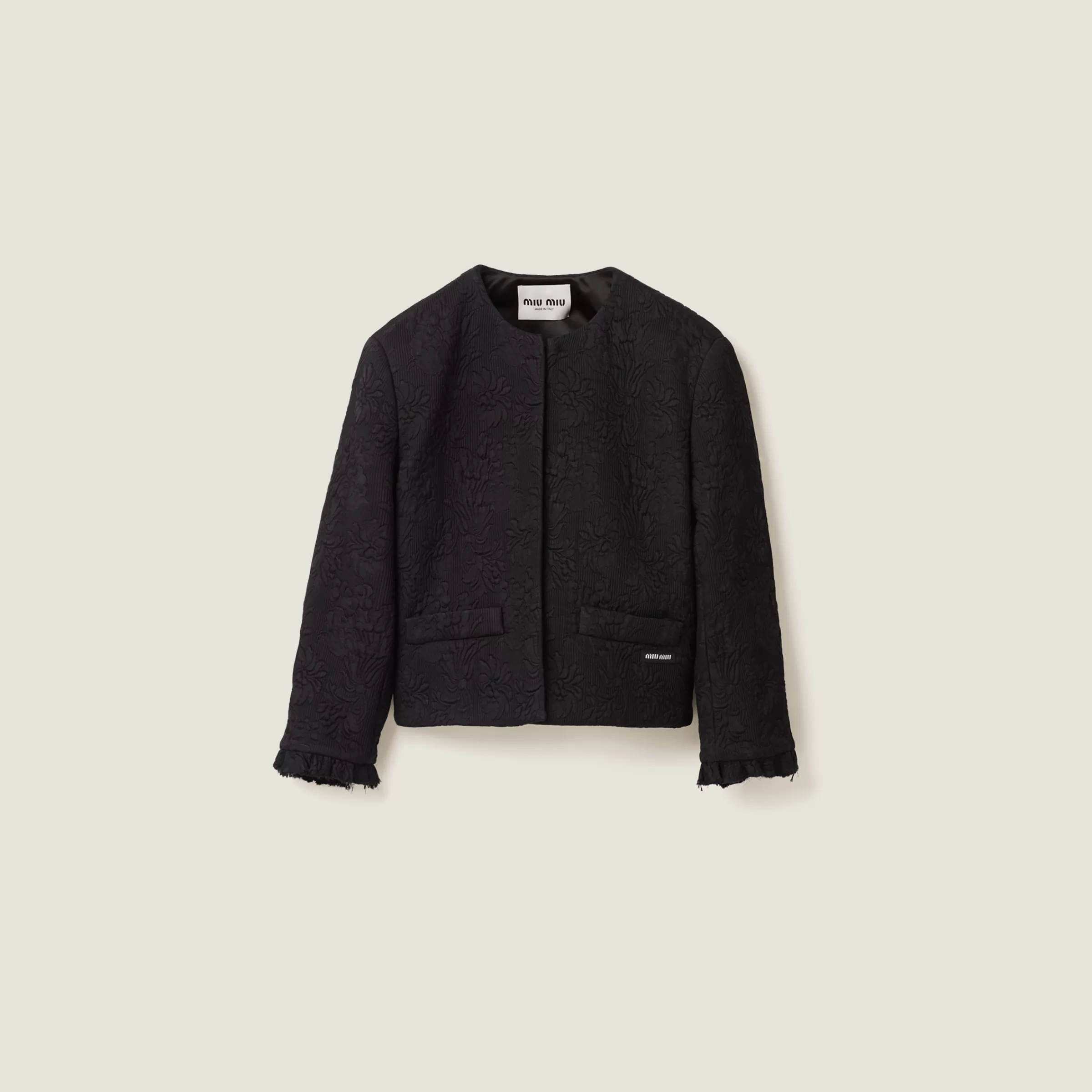 Miu Miu Single-breasted Matelassé Effect Jacquard Jacket |