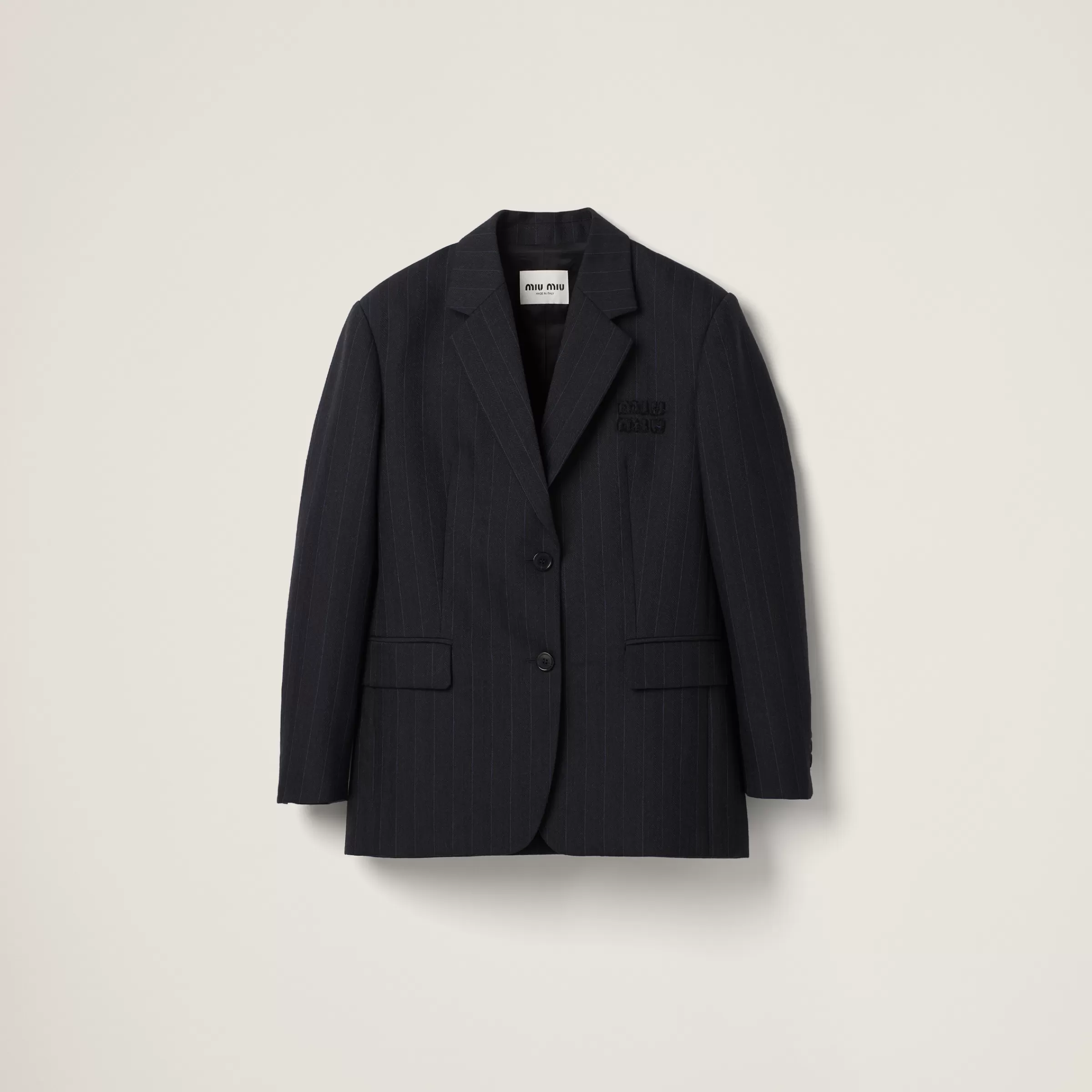 Miu Miu Single-breasted Pinstripe Jacket |