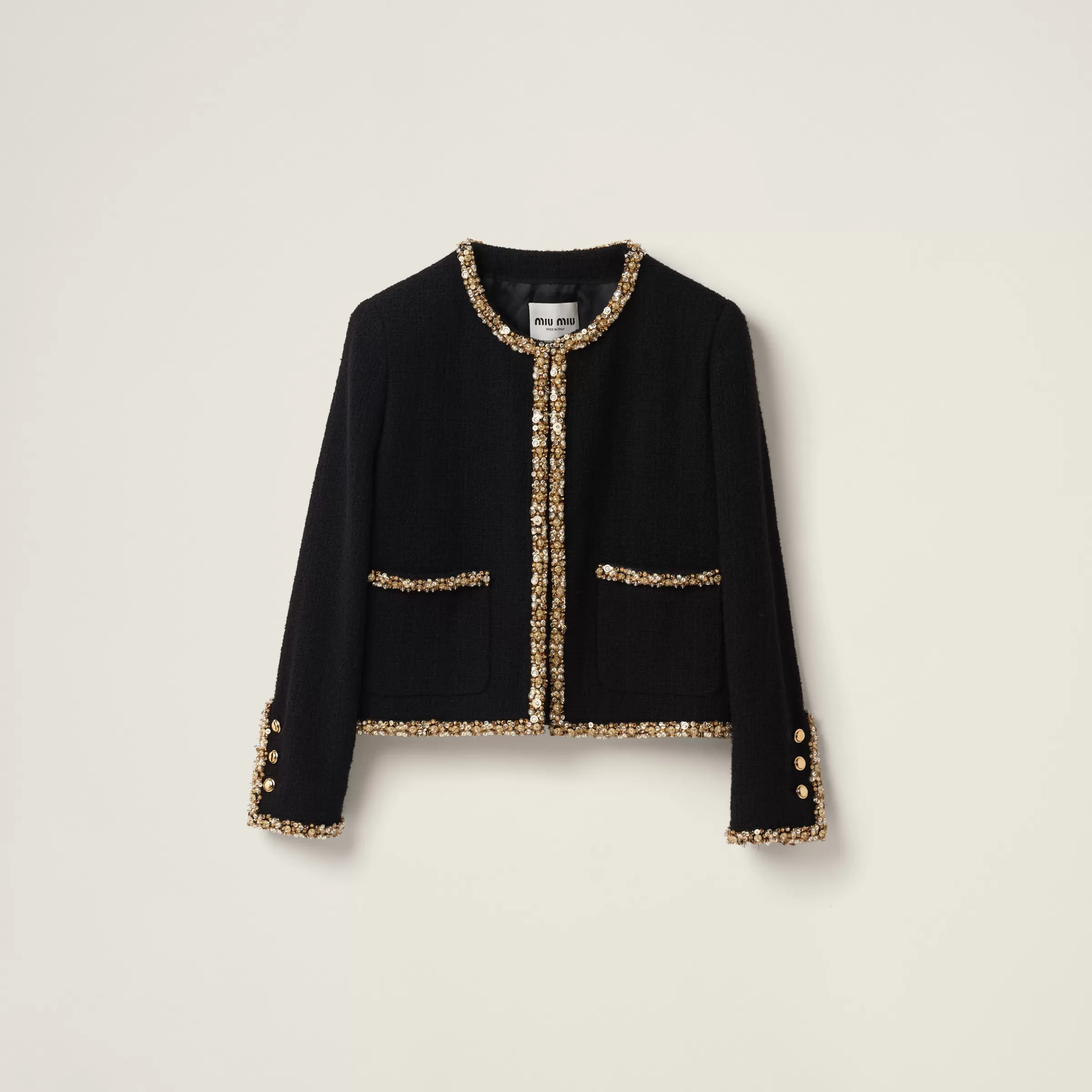 Miu Miu Single-breasted Tweed Jacket |