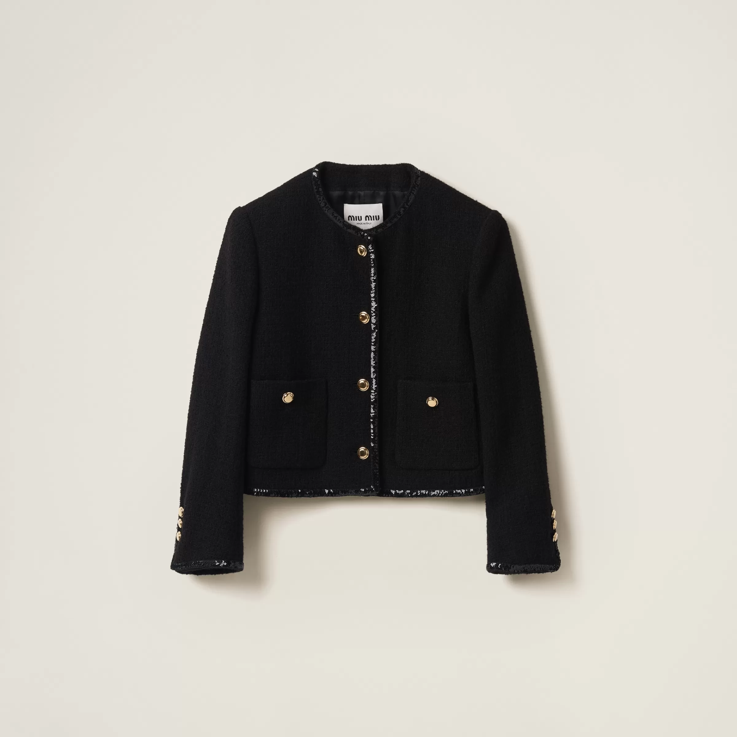 Miu Miu Single-breasted Tweed Jacket |