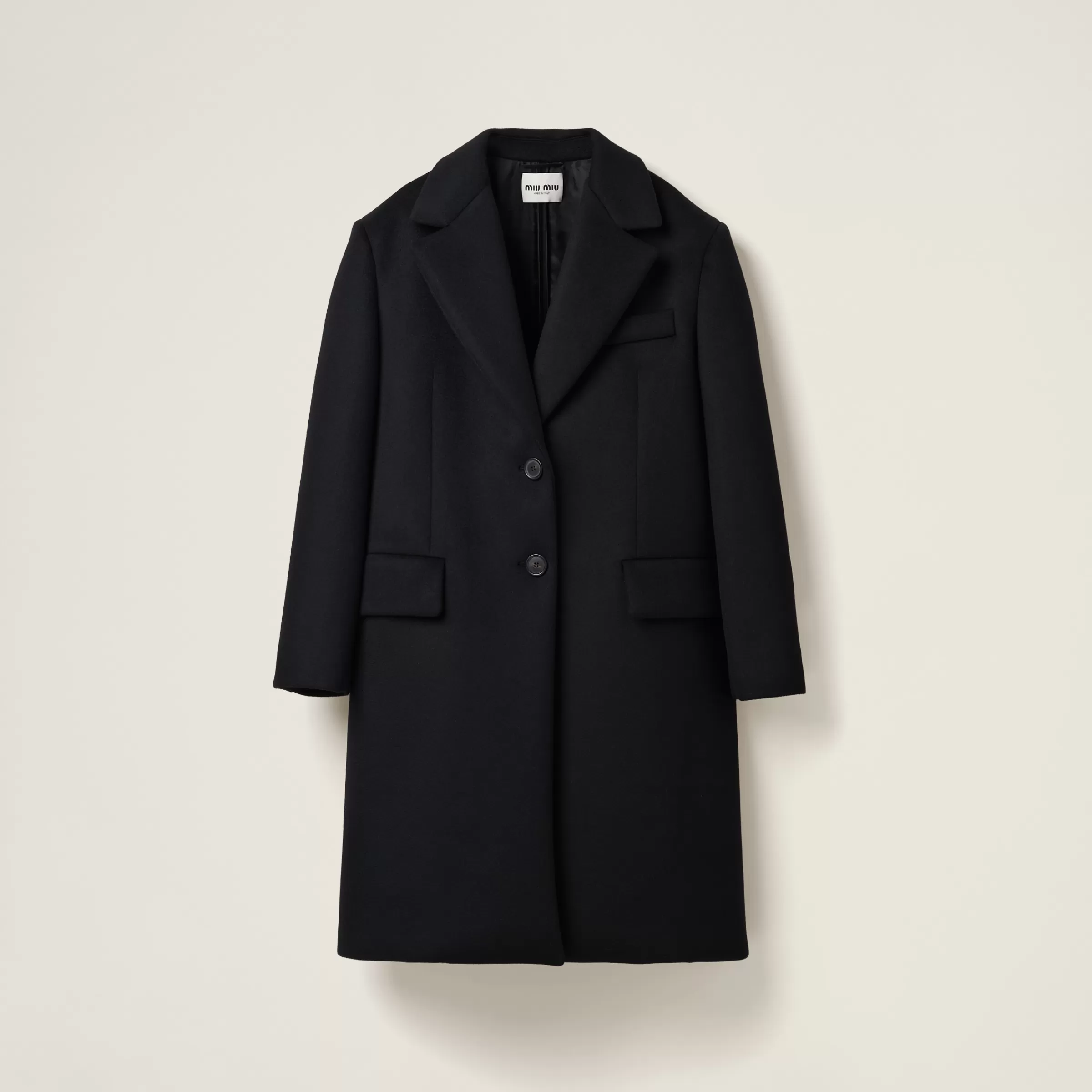 Miu Miu Single-breasted Velour Coat |