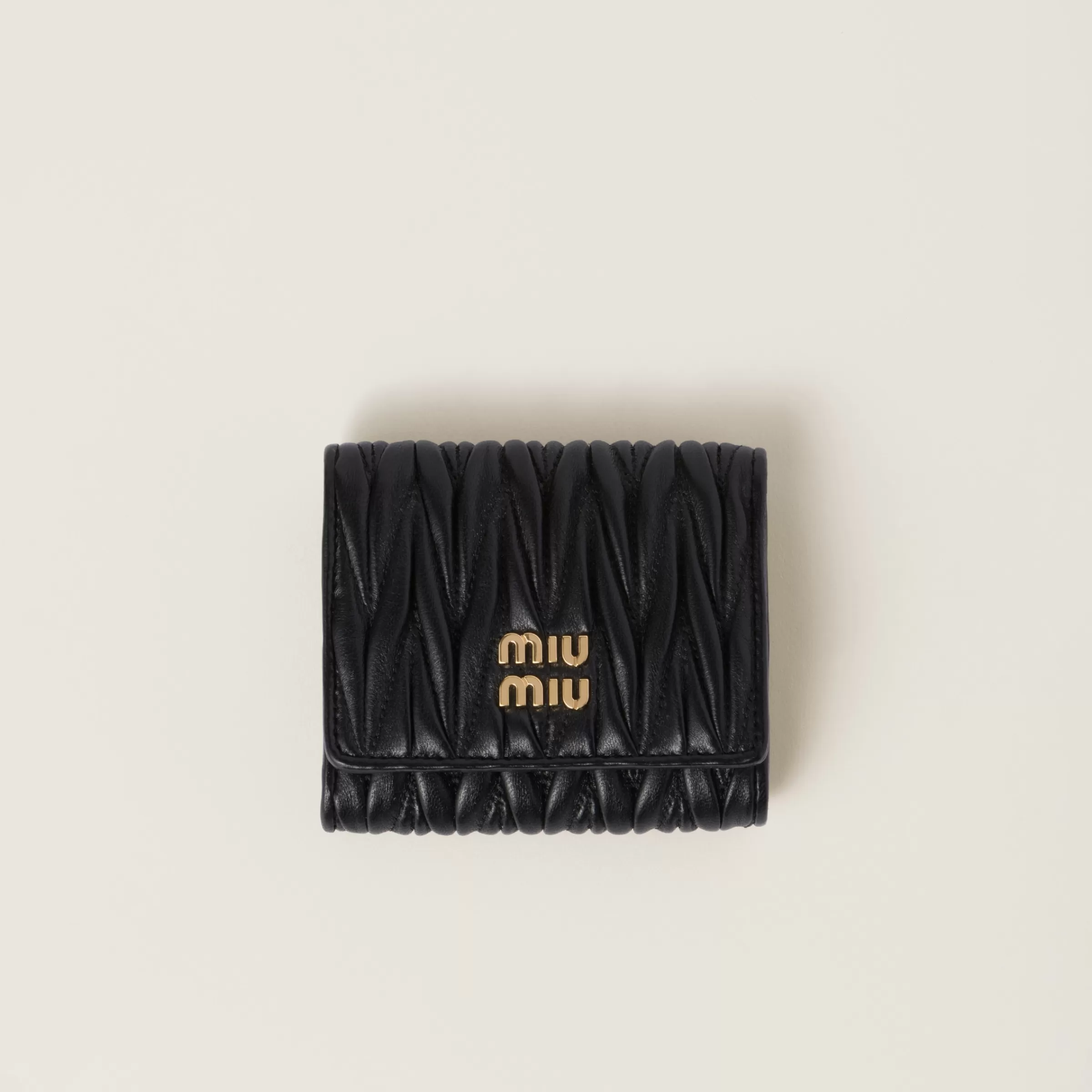 Miu Miu Small Matelassé Nappa Leather Wallet |