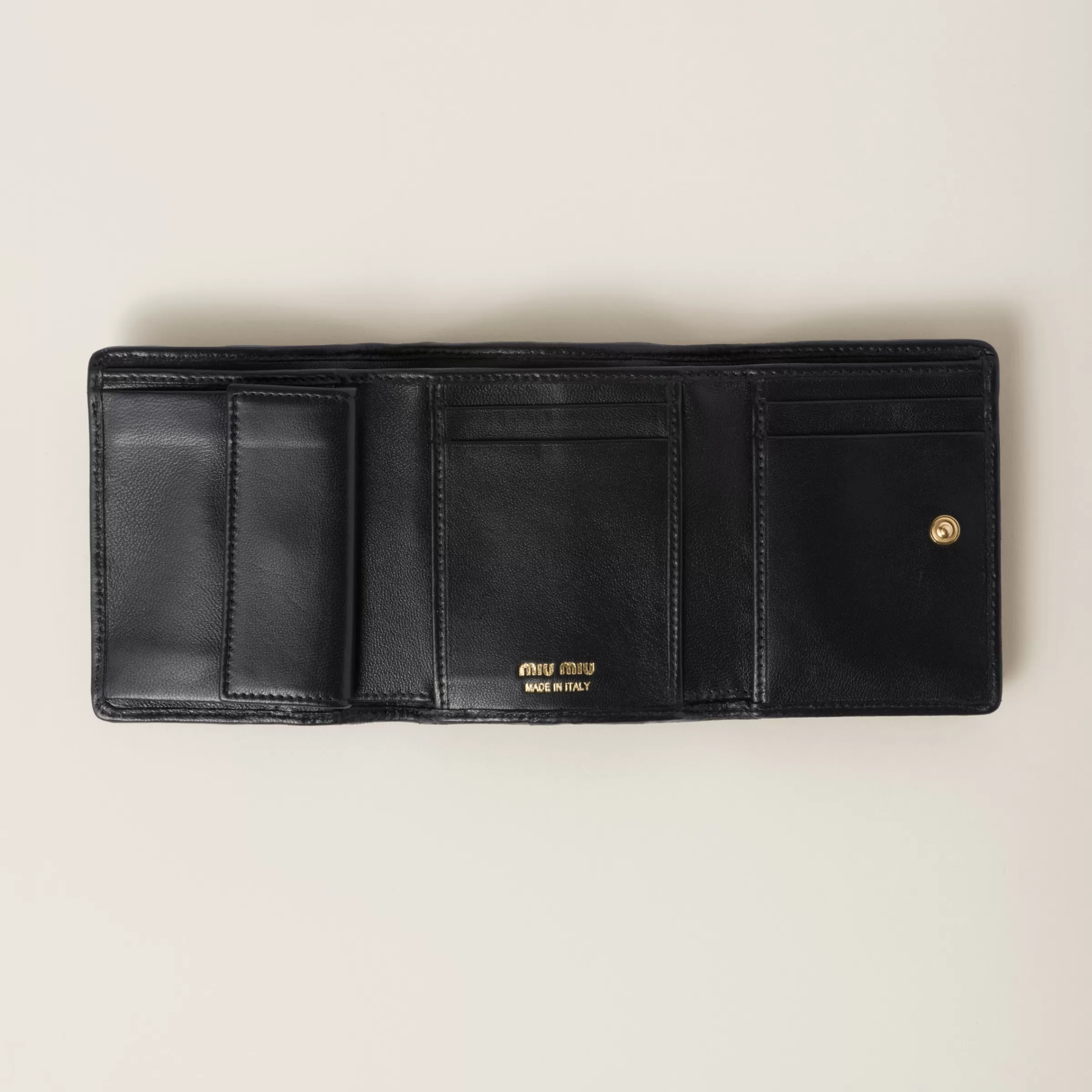 Miu Miu Small Matelassé Nappa Leather Wallet |