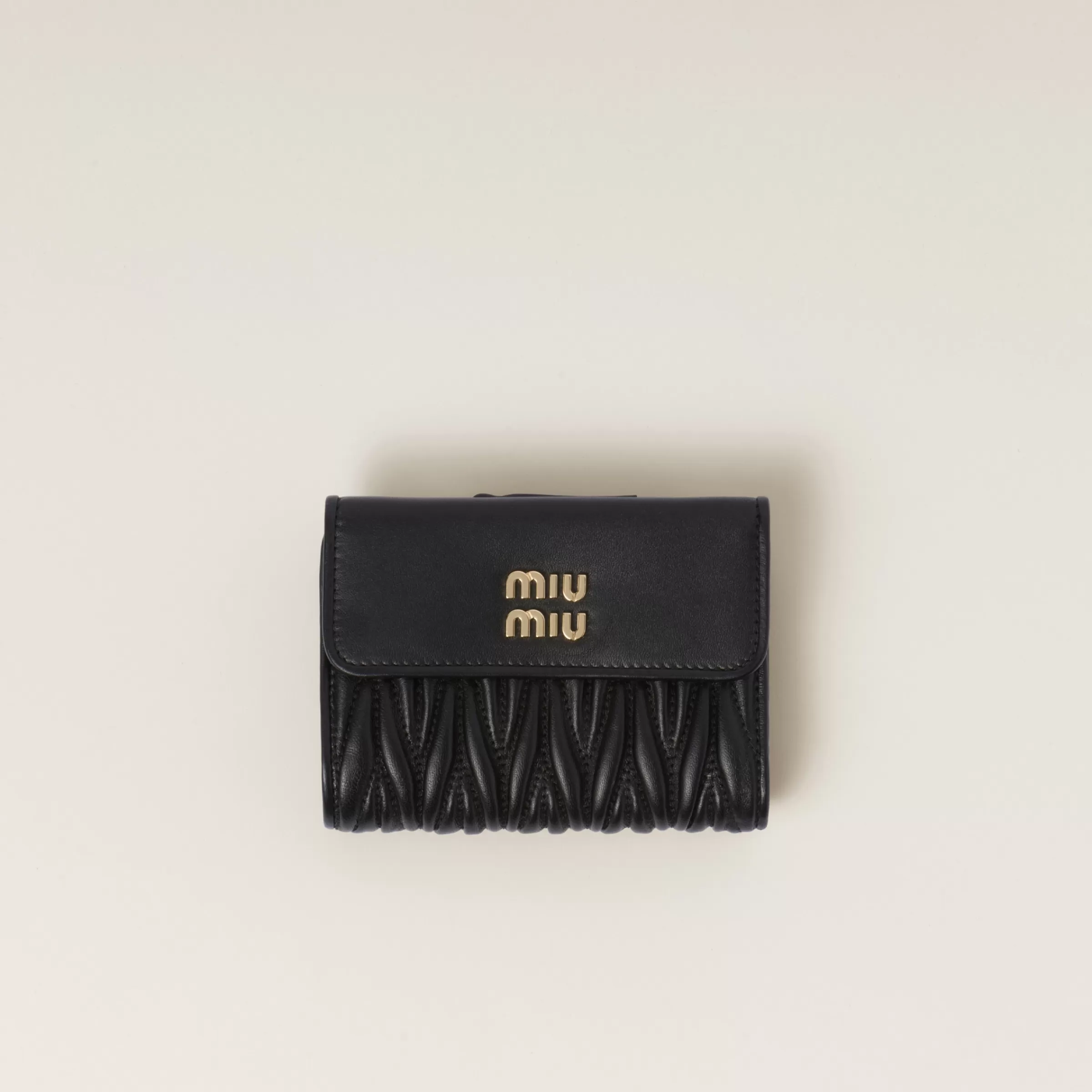 Miu Miu Small Matelassé Nappa Leather Wallet |