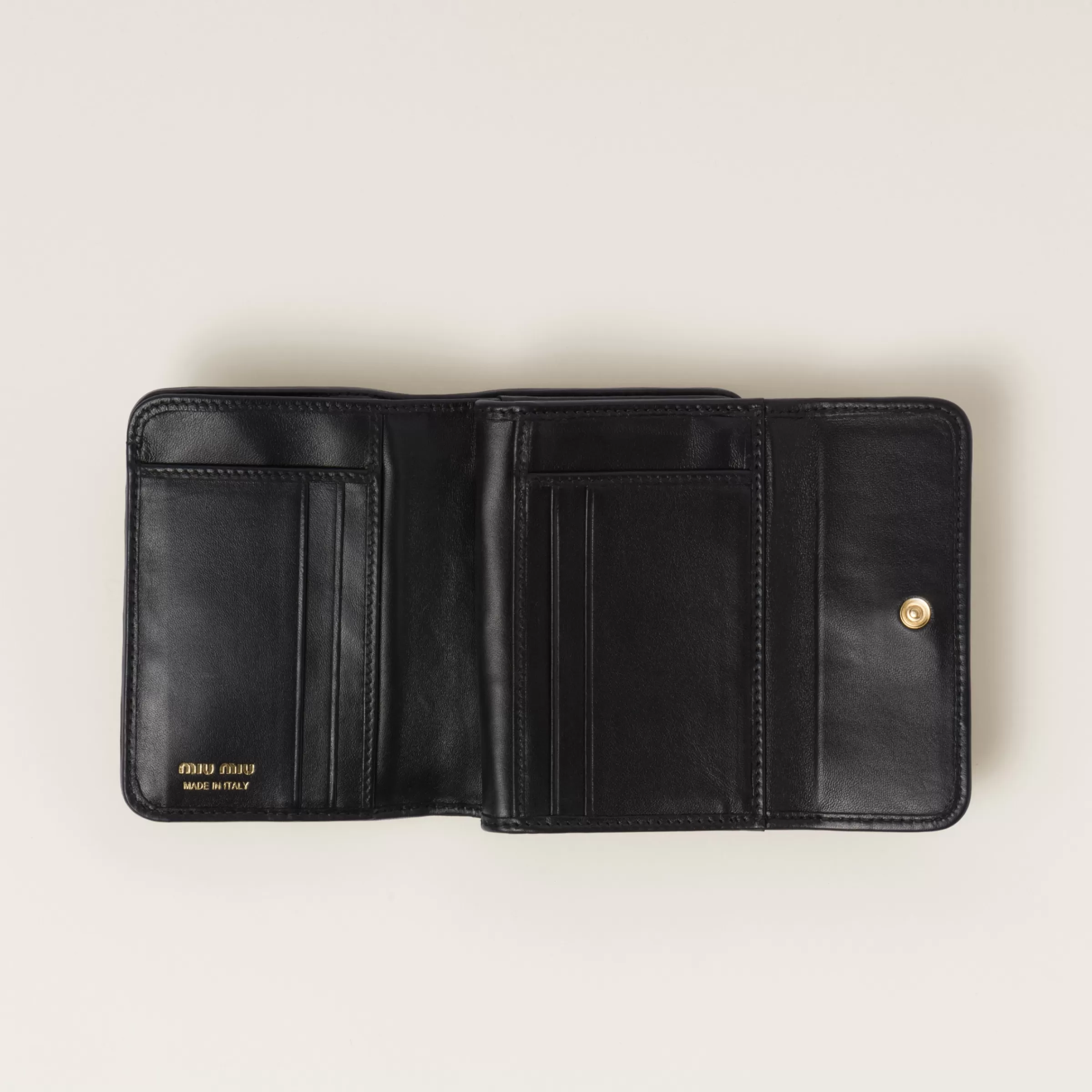 Miu Miu Small Matelassé Nappa Leather Wallet |
