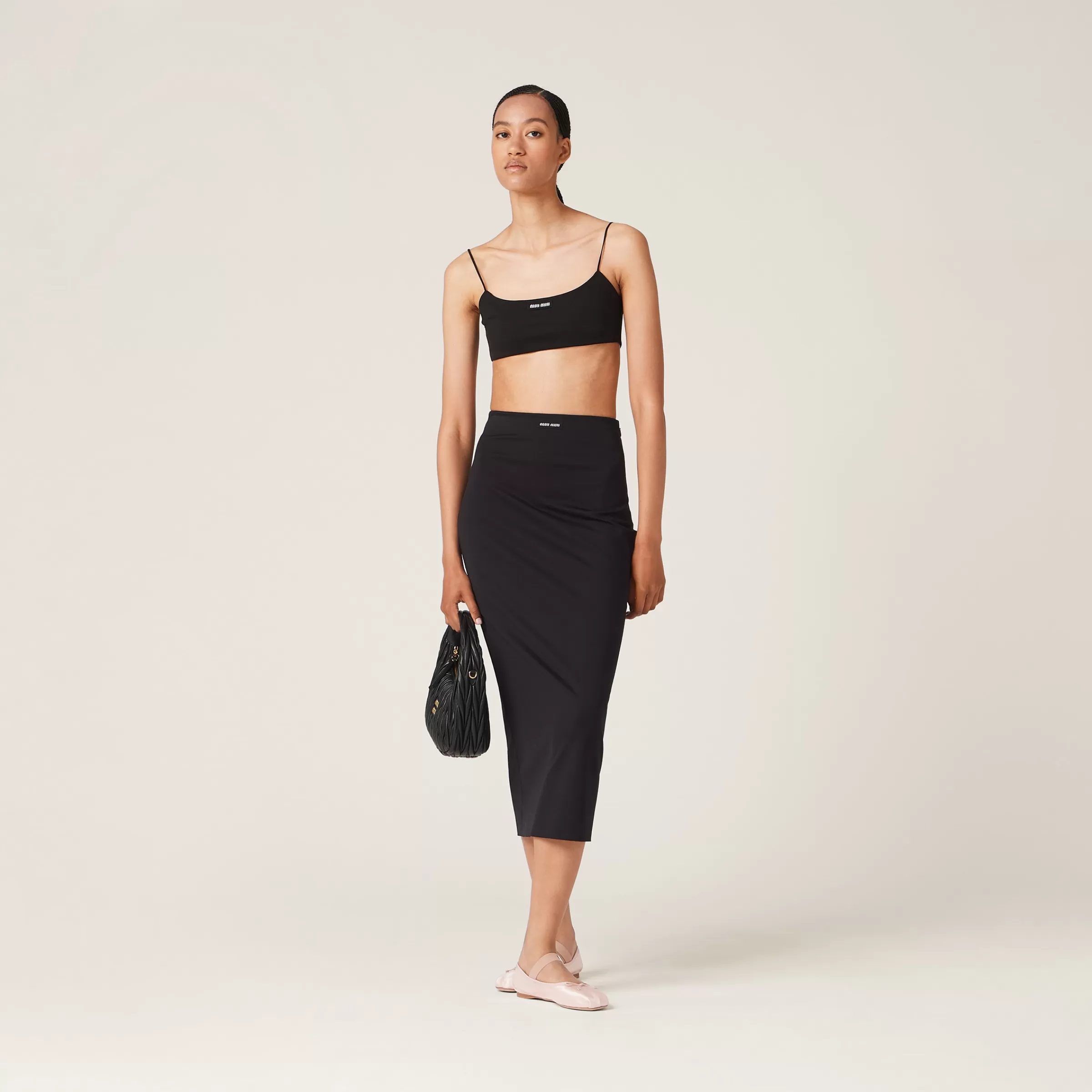 Miu Miu Stretch Jersey Skirt |