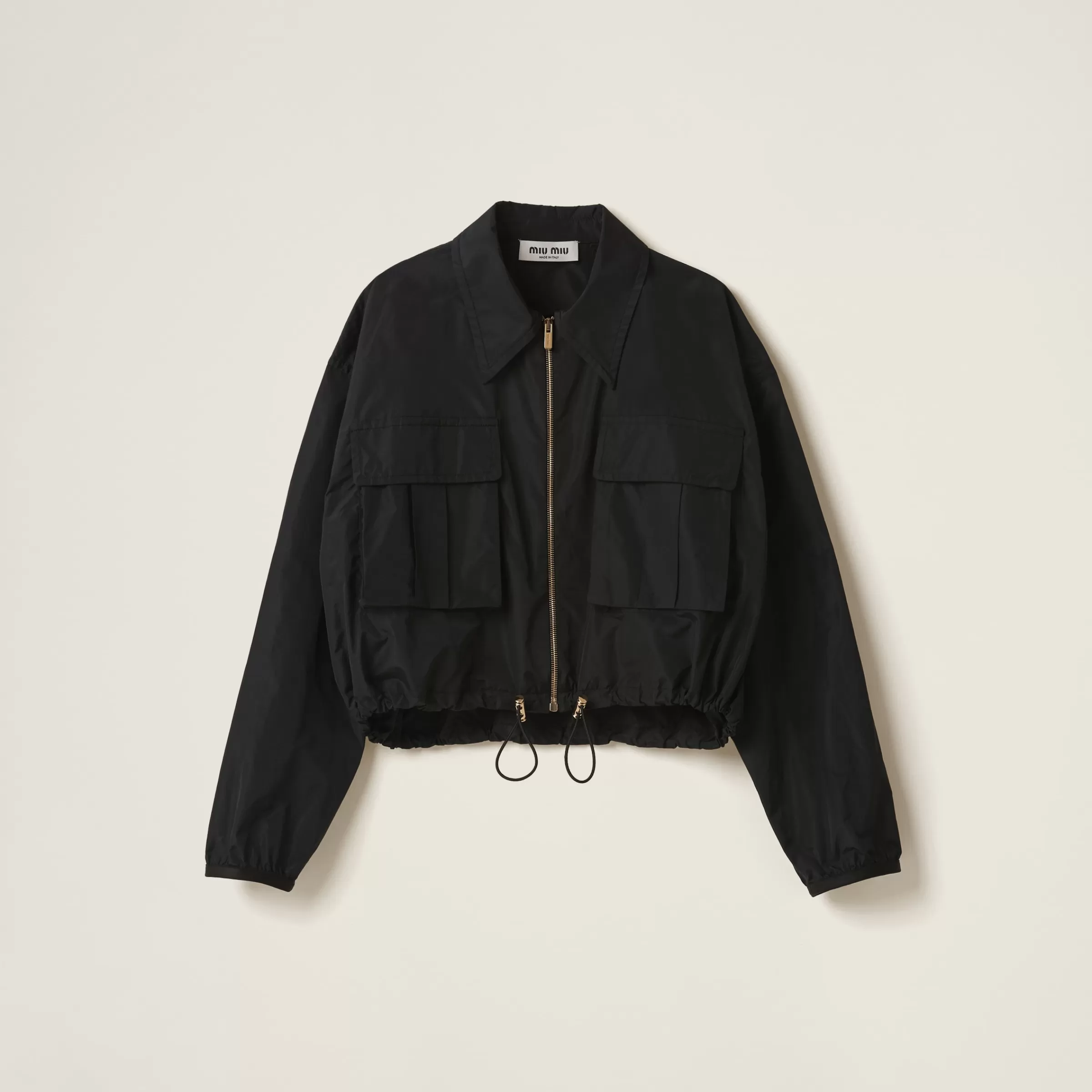 Miu Miu Technical Silk Blouson Jacket |