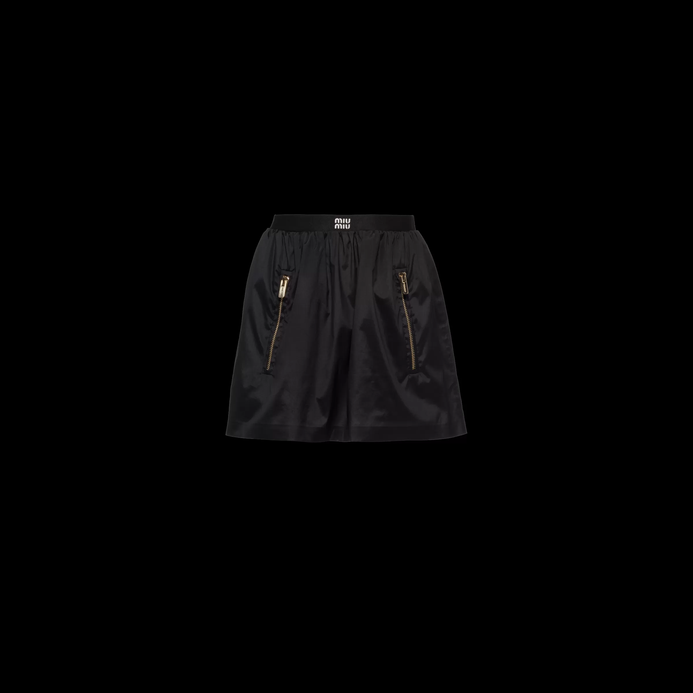 Miu Miu Technical Silk Miniskirt |