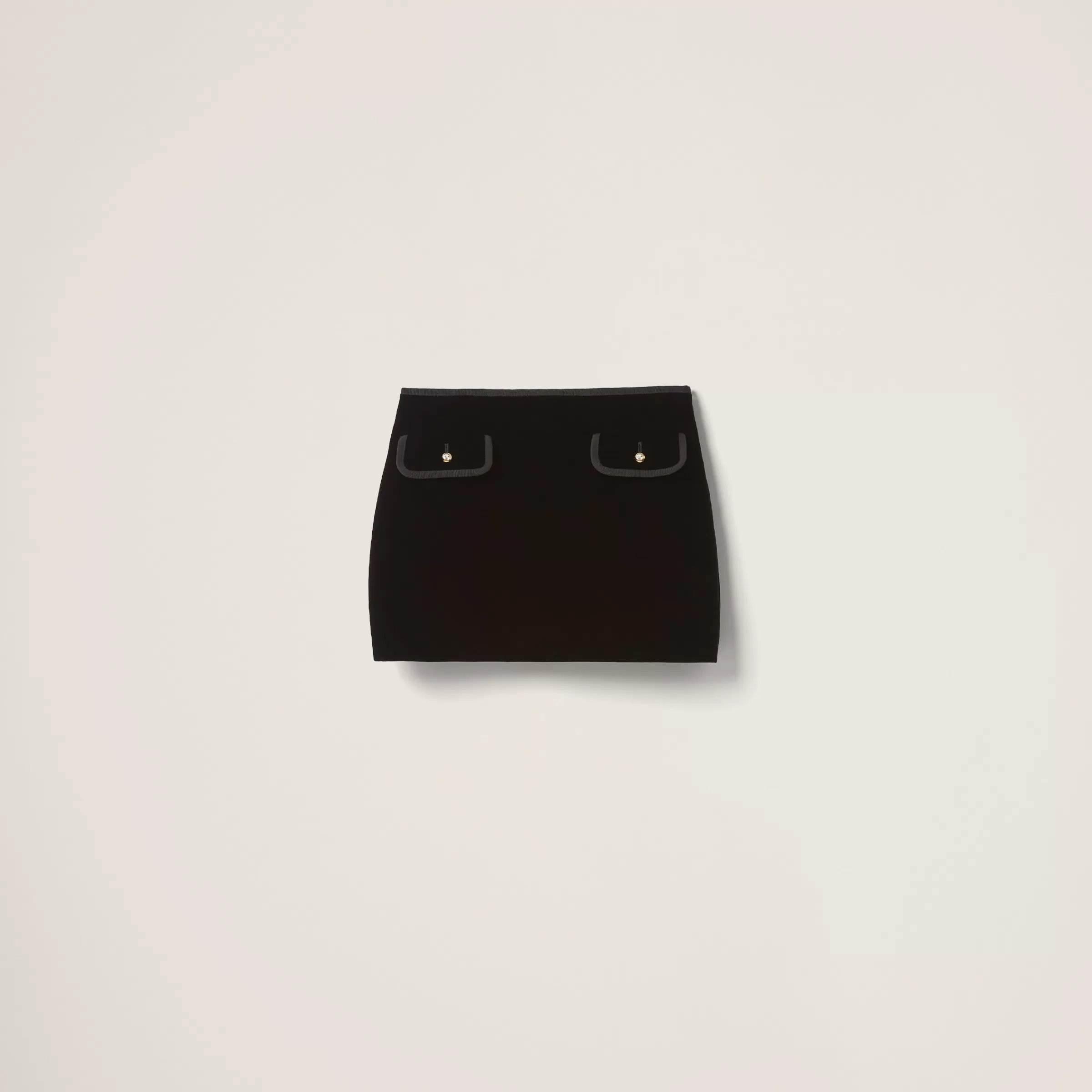 Miu Miu Velvet Miniskirt |
