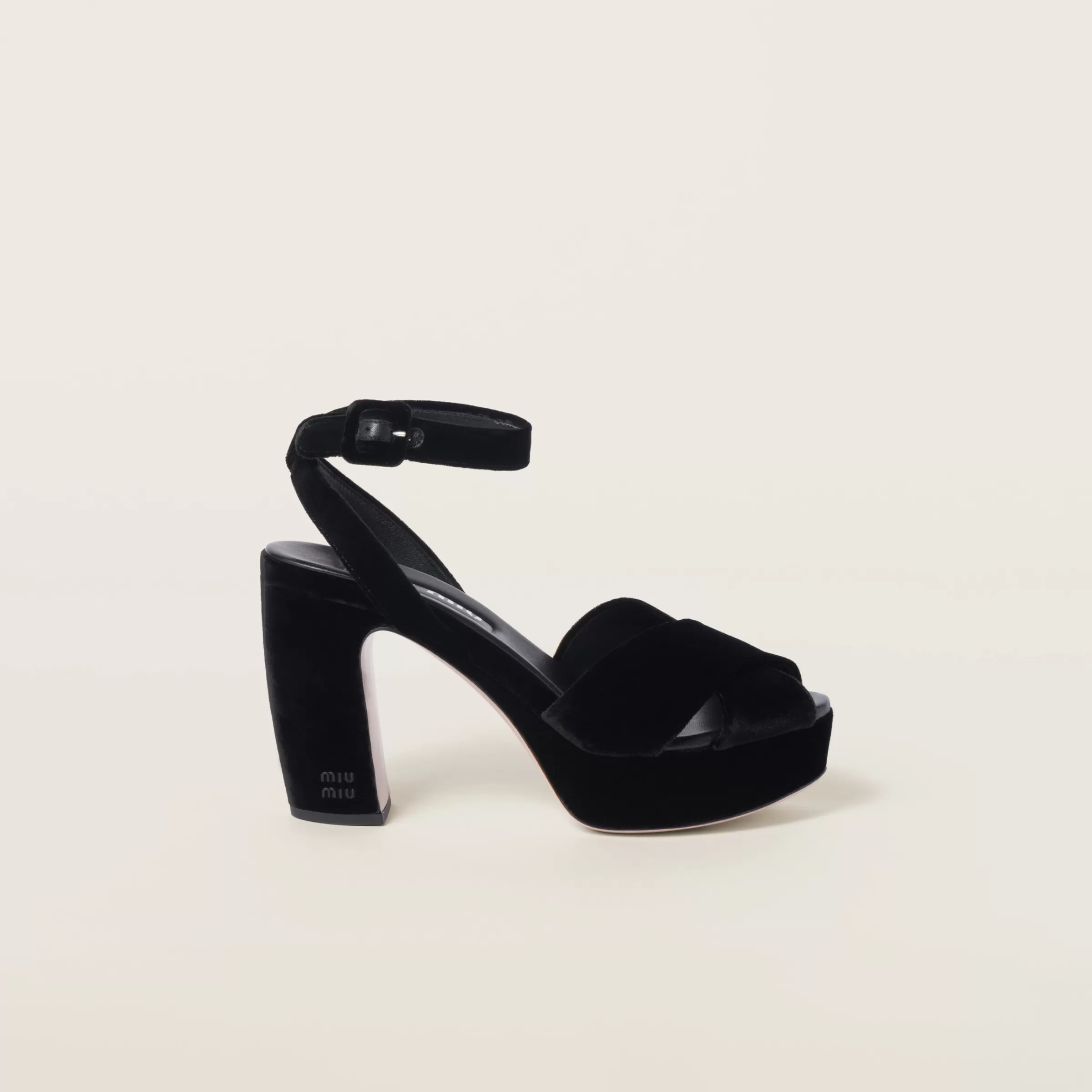 Miu Miu Velvet Sandals |