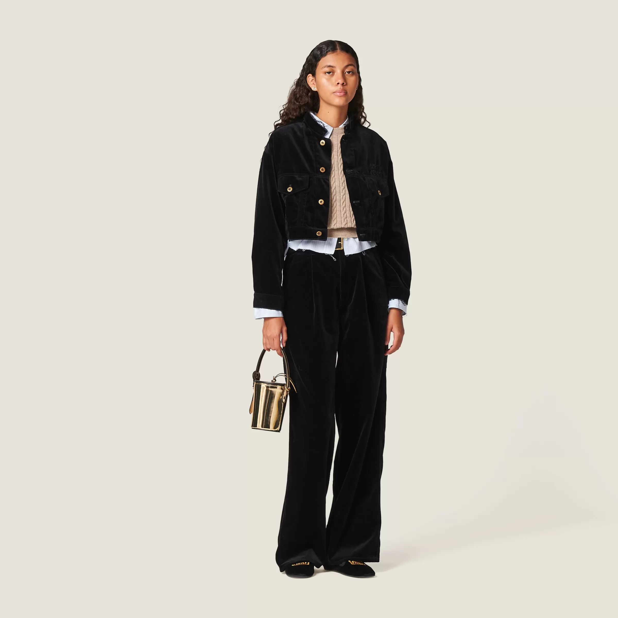 Miu Miu Washed Velvet Pants |