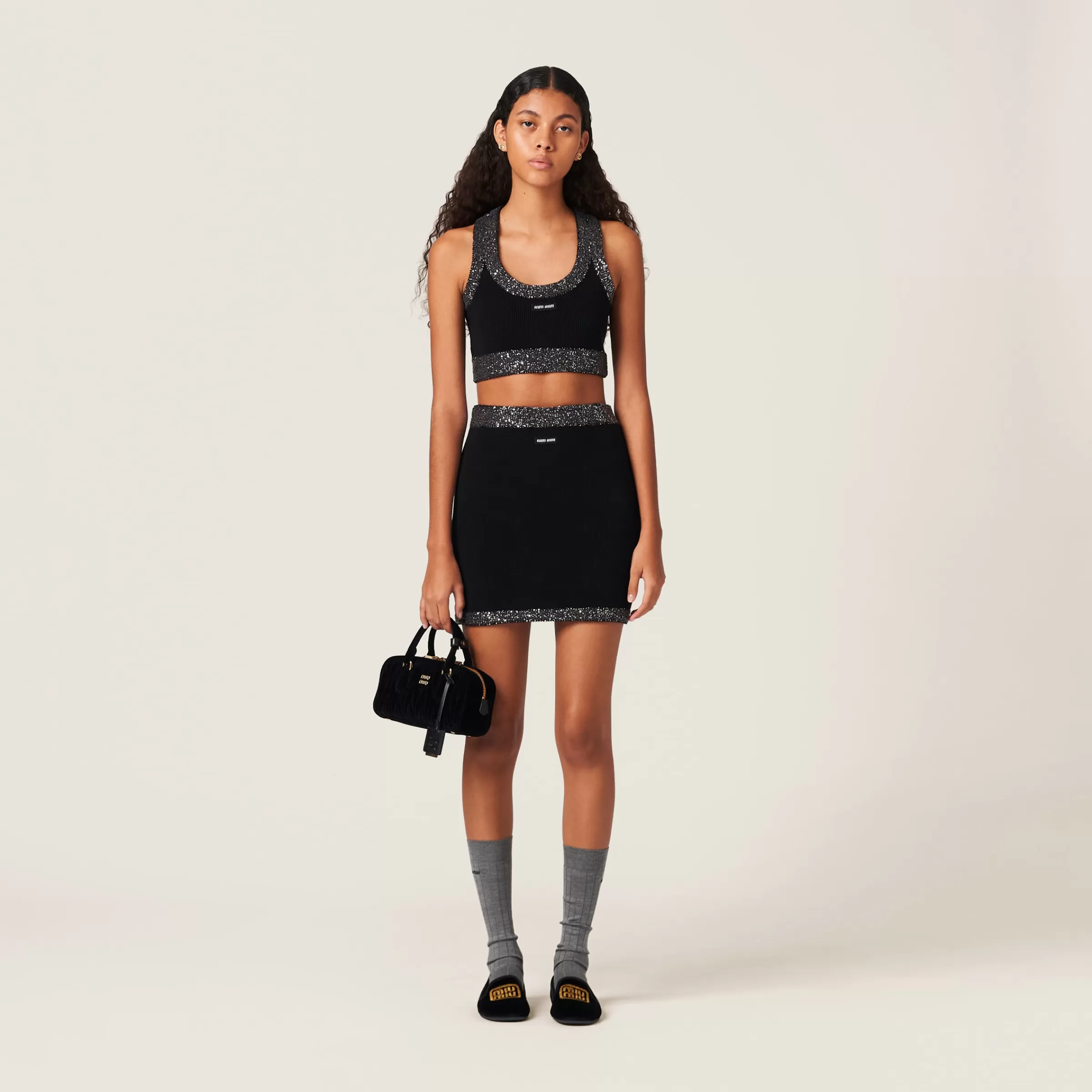 Miu Miu Cashmere Miniskirt |