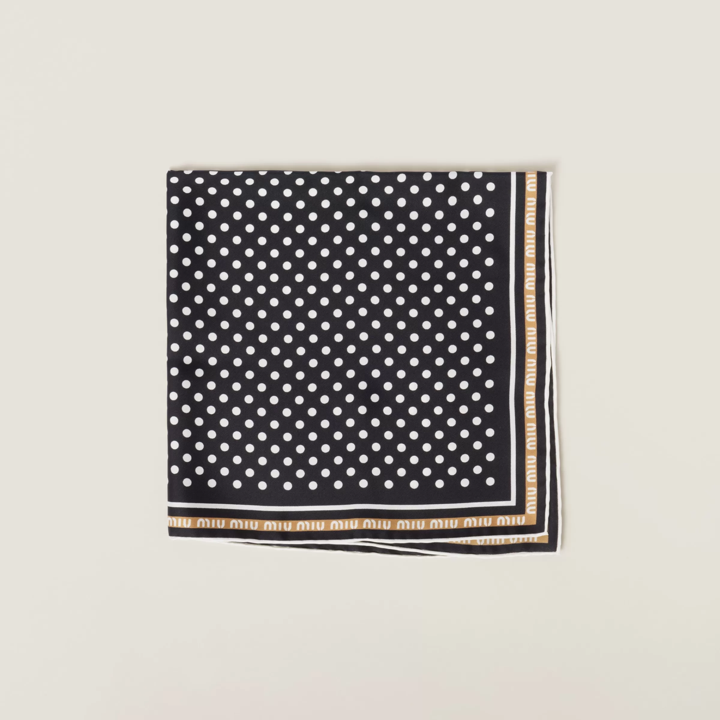 Miu Miu Printed Twill Scarf |