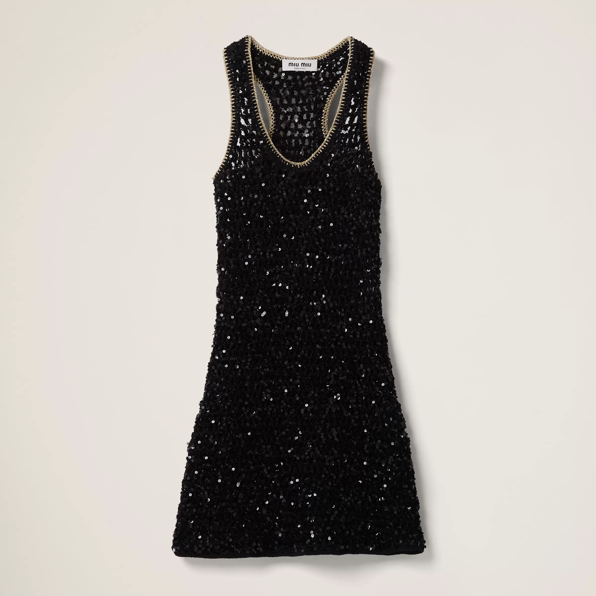 Miu Miu Sequined Cotton Mini-dress |