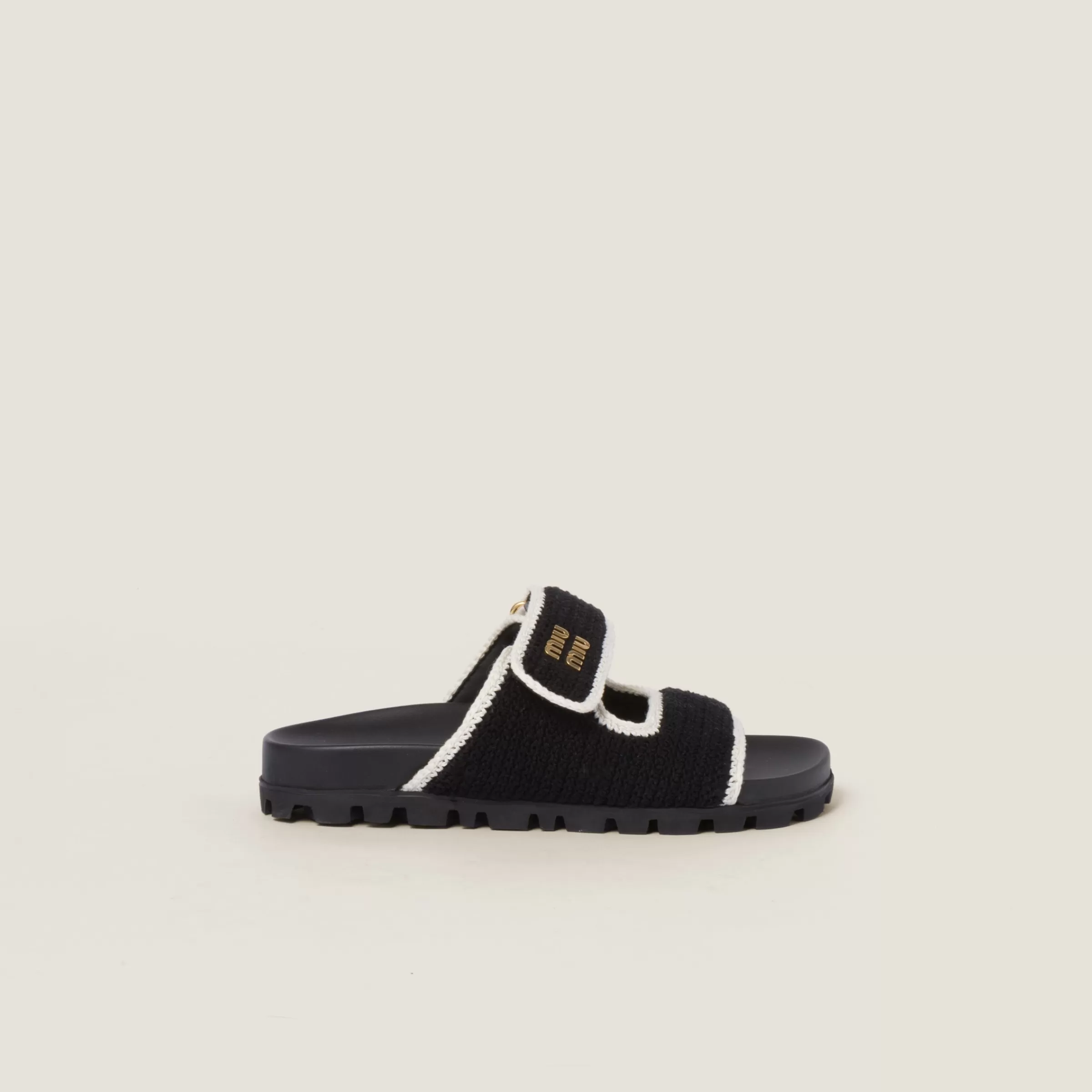 Miu Miu Crochet Knit Slides |