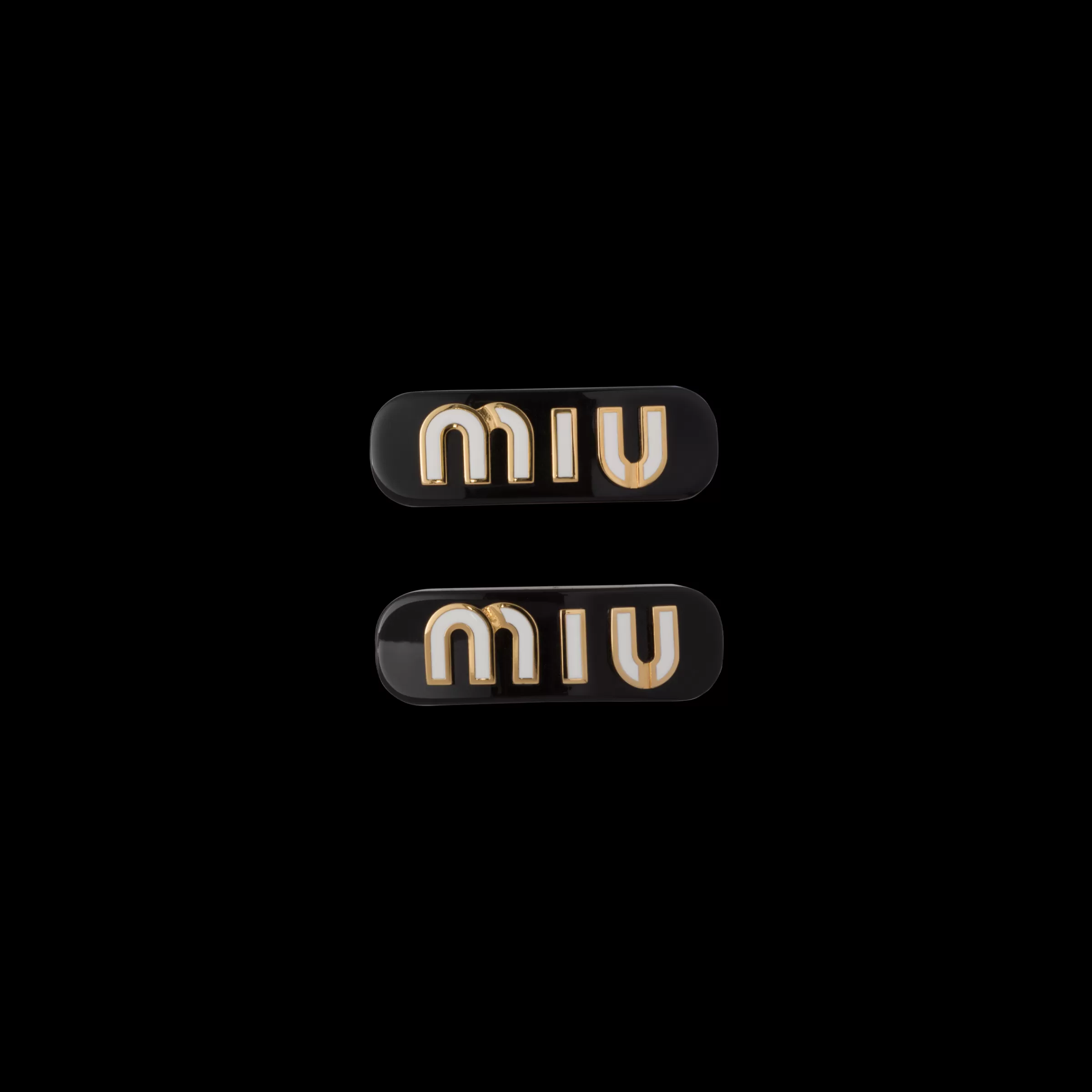 Miu Miu Plexiglas And Metal Hair Clips |