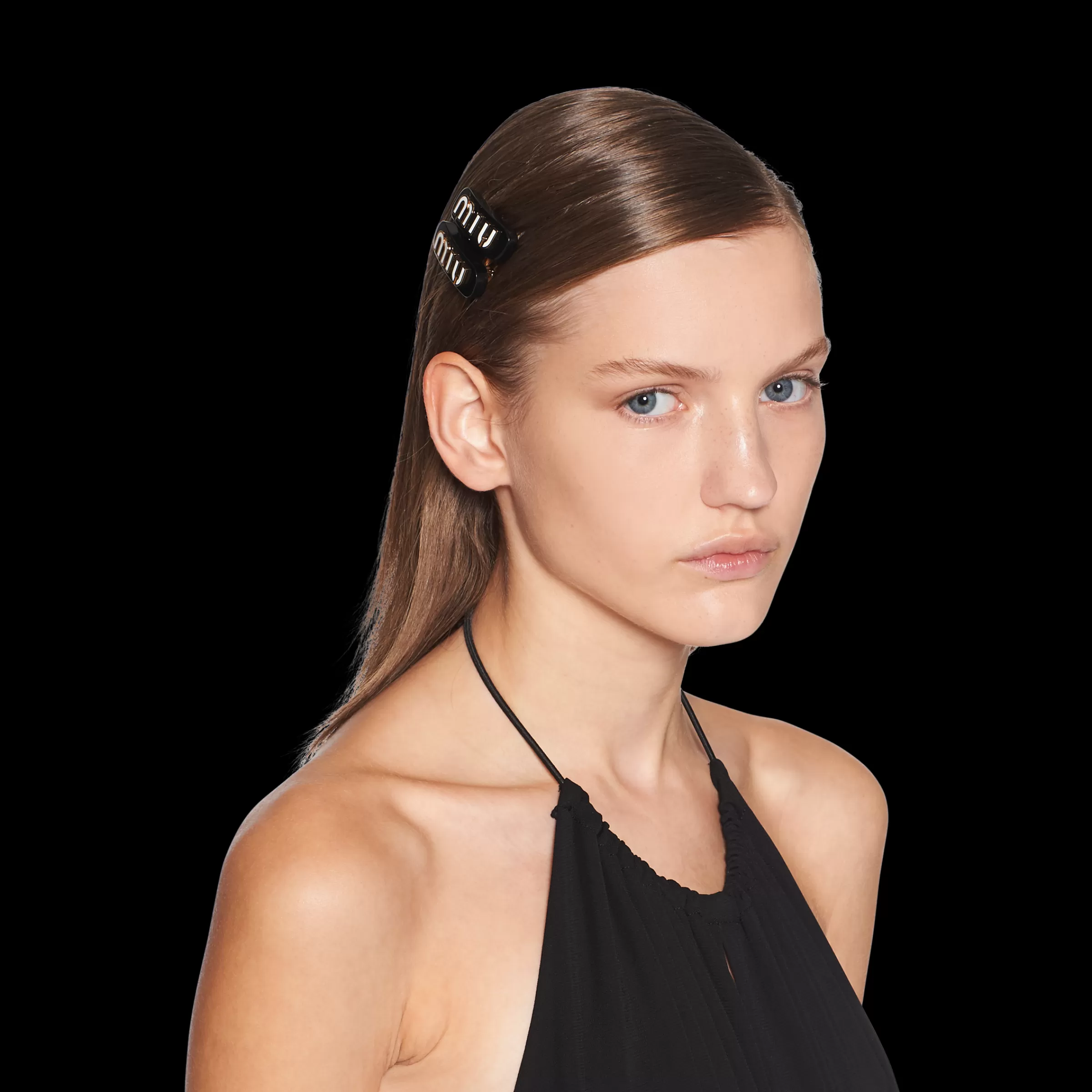 Miu Miu Plexiglas And Metal Hair Clips |