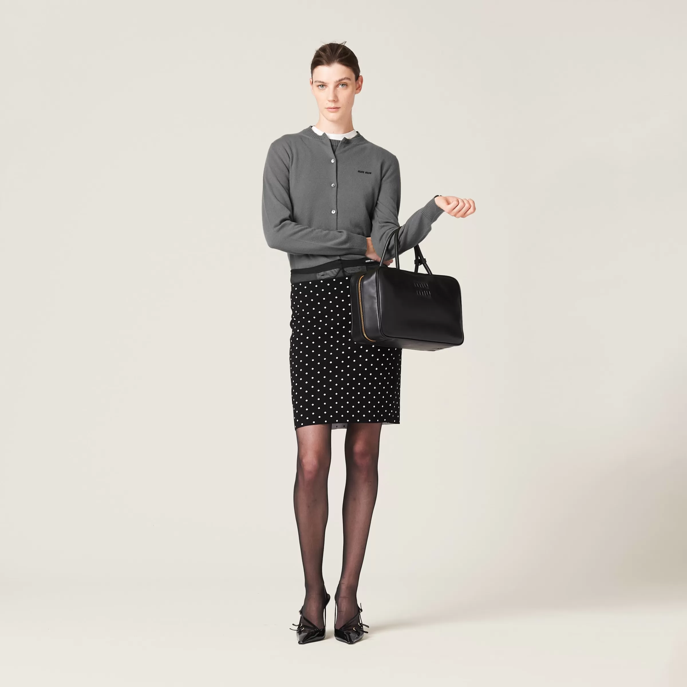 Miu Miu Polka-dot Viscose Skirt |