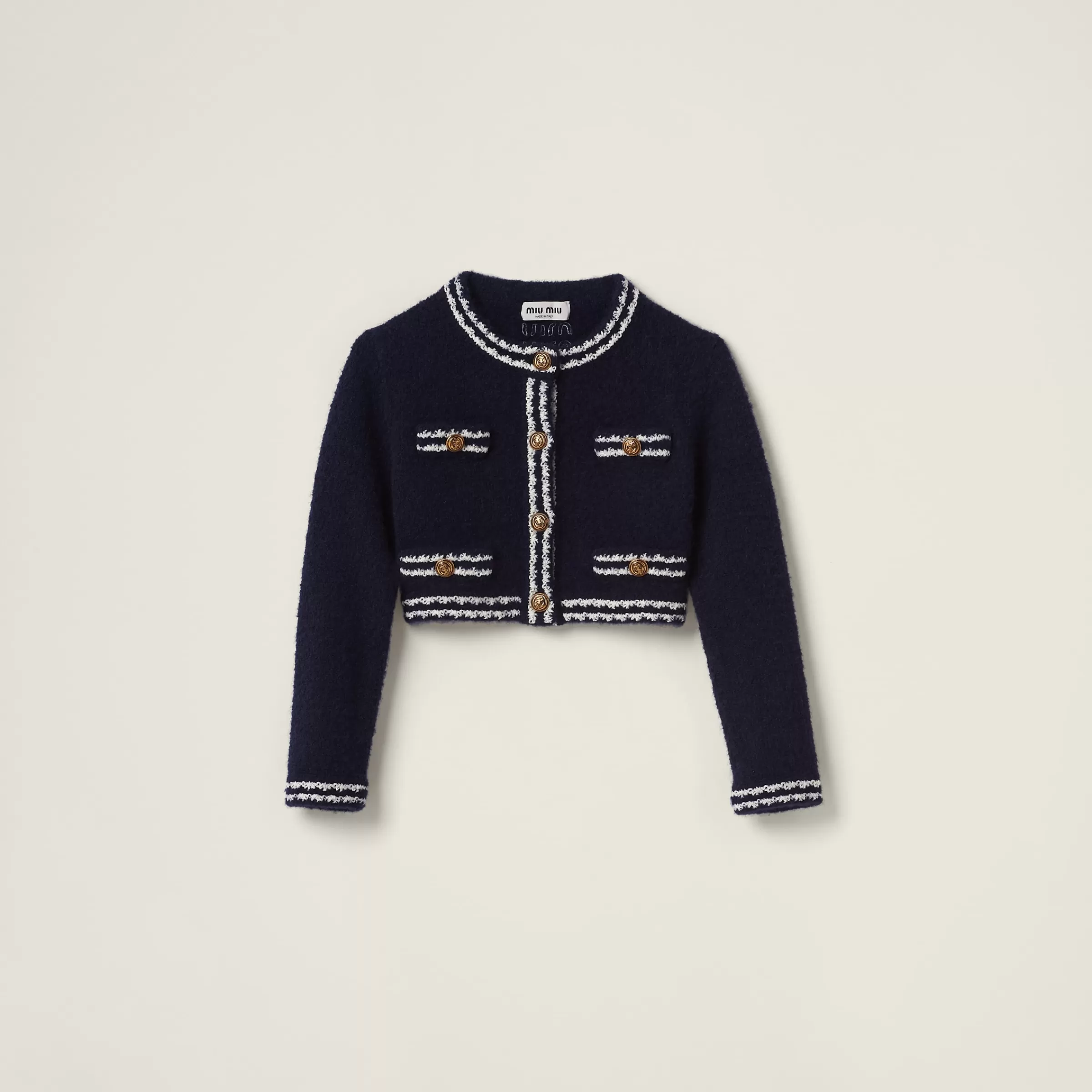 Miu Miu Cashmere And Silk Knit Cardigan |