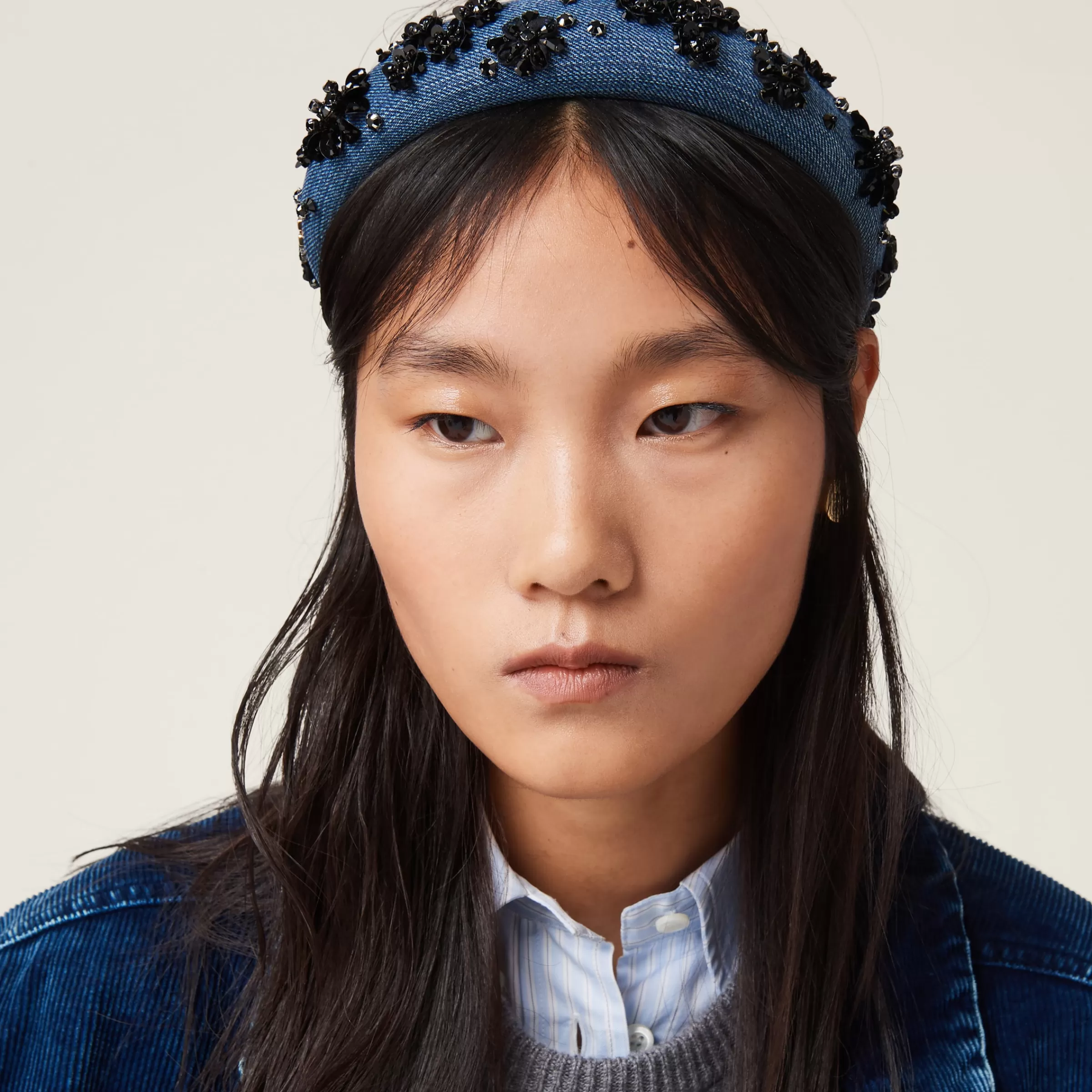 Miu Miu Denim Headband |