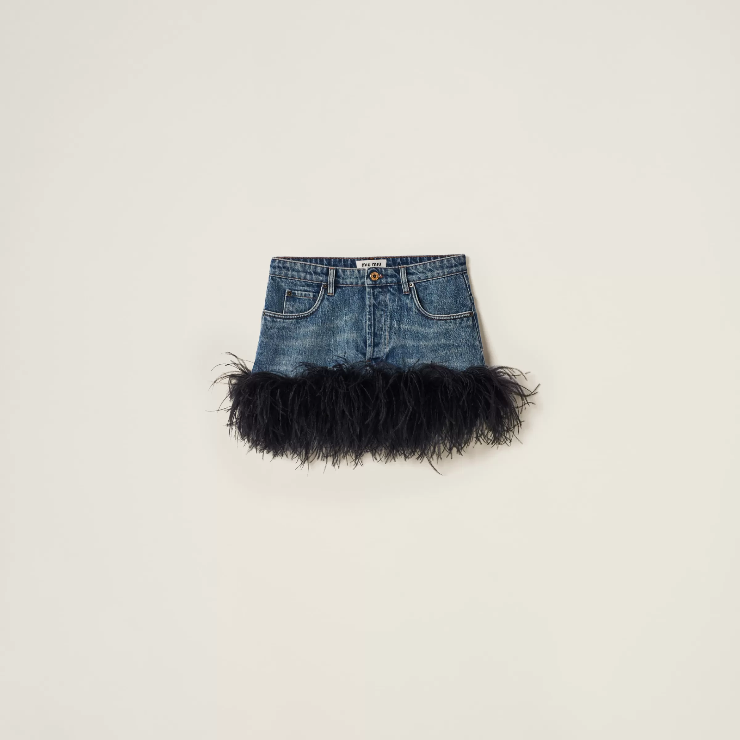 Miu Miu Denim Miniskirt |